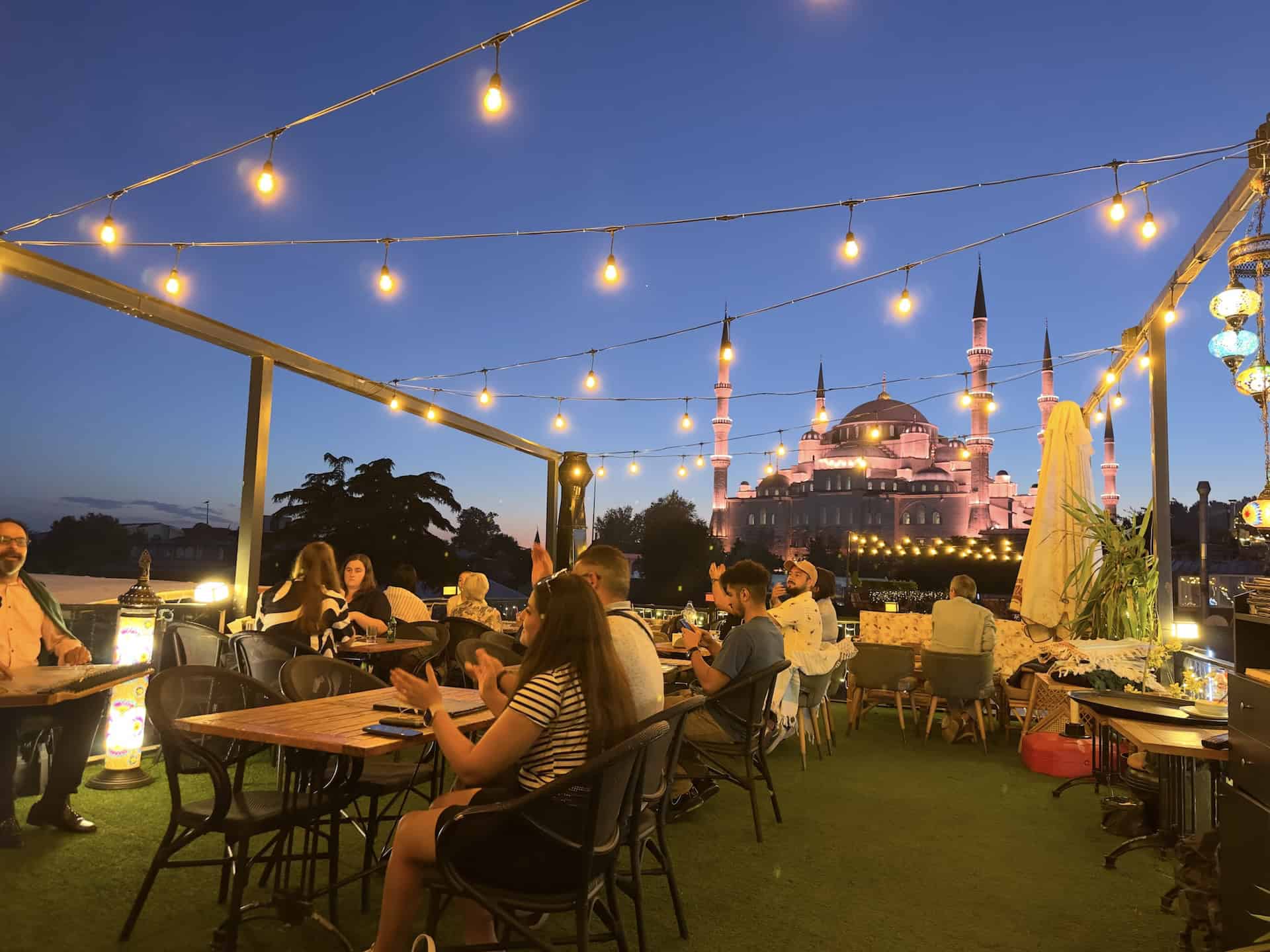 İnci Terrace Restaurant in Sultanahmet, Istanbul, Turkey