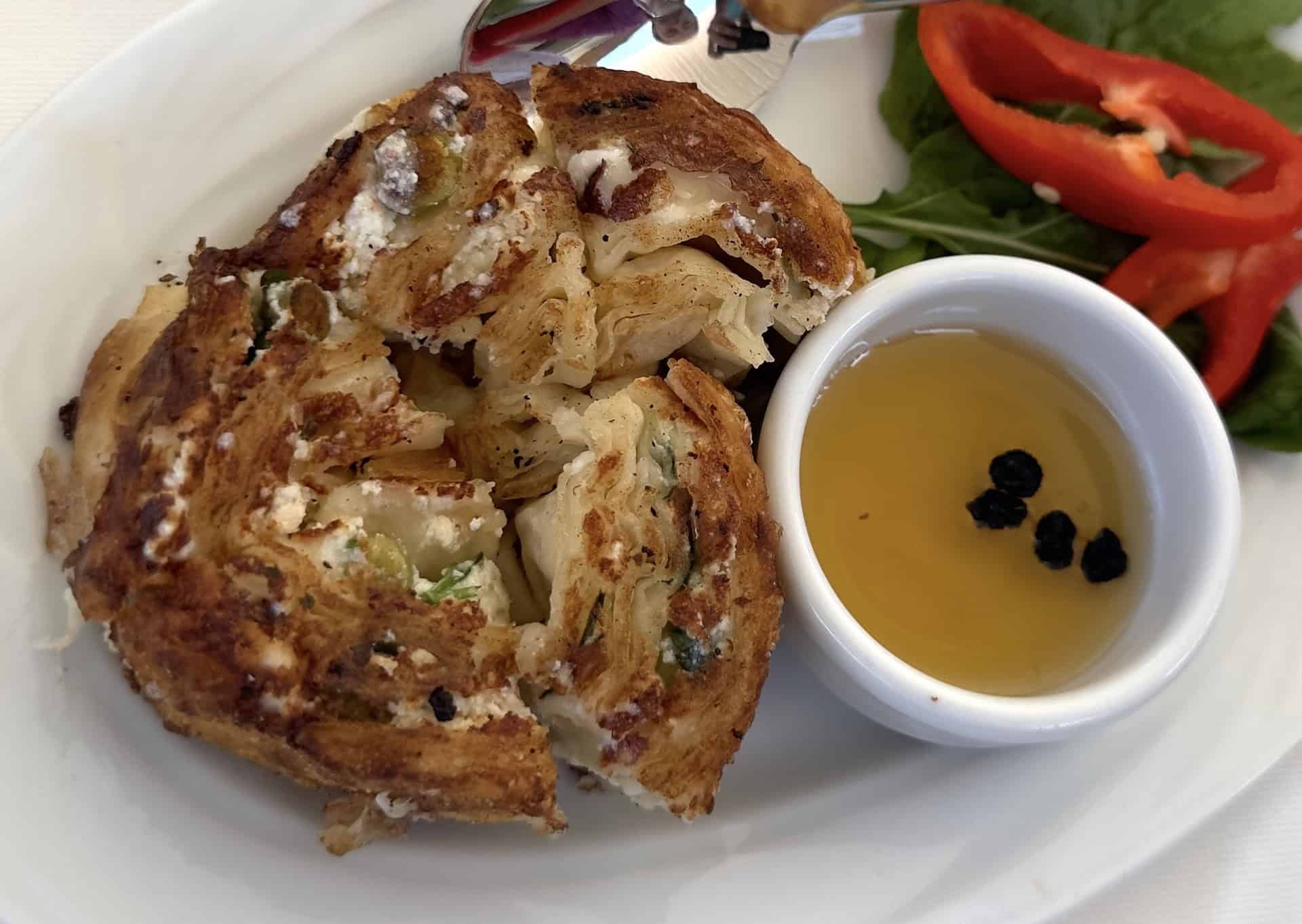 Sailor's roll with honey at Matbah in Sultanahmet, Istanbul, Turkey