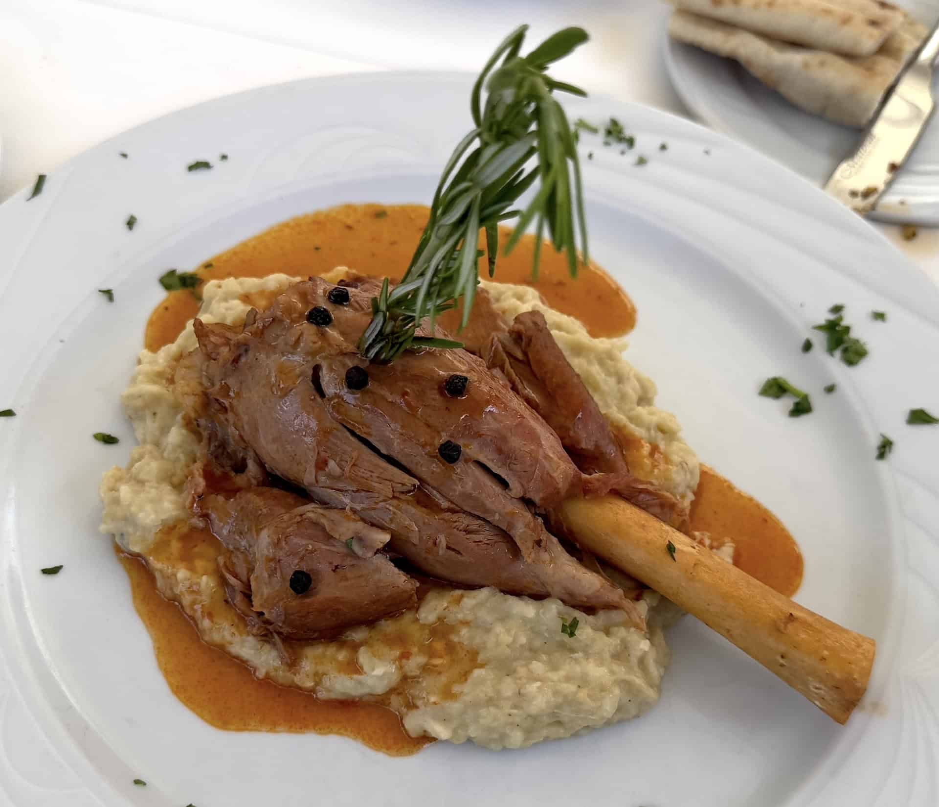 Lamb shank at Matbah in Sultanahmet, Istanbul, Turkey