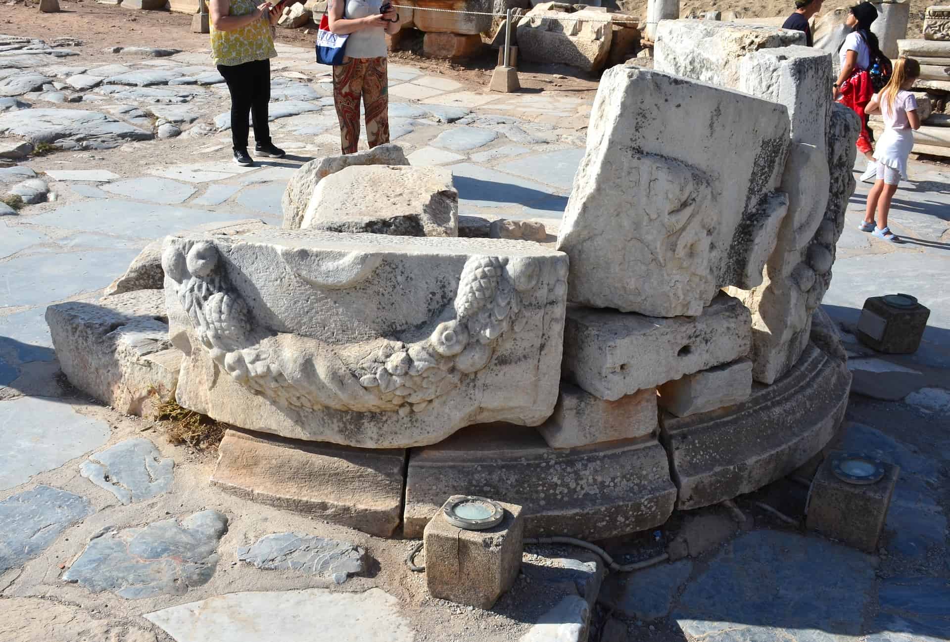 Remains of a monument or altar on Domitian Square at Ephesus