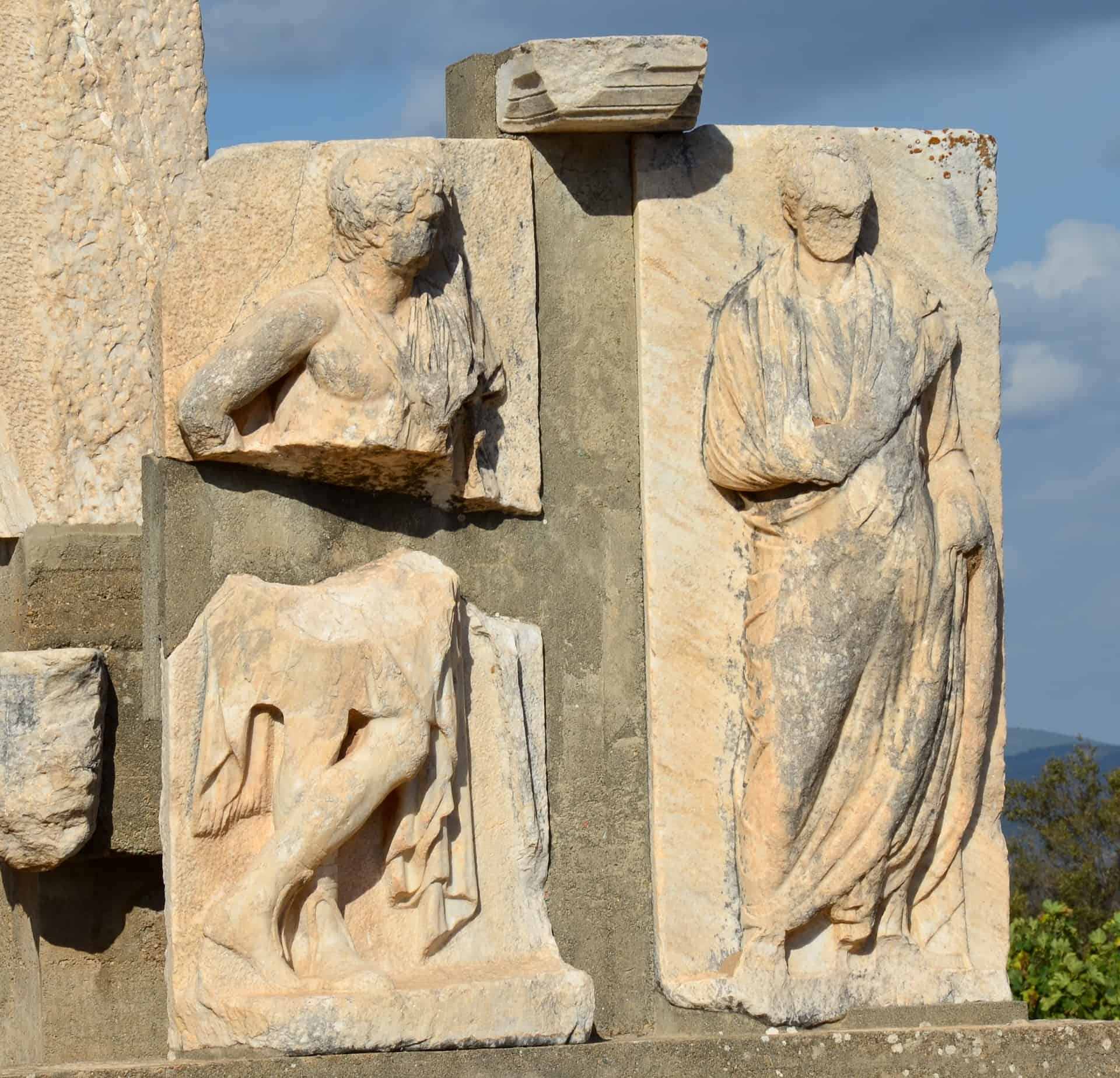 Reliefs on the east side of the Memmius Monument
