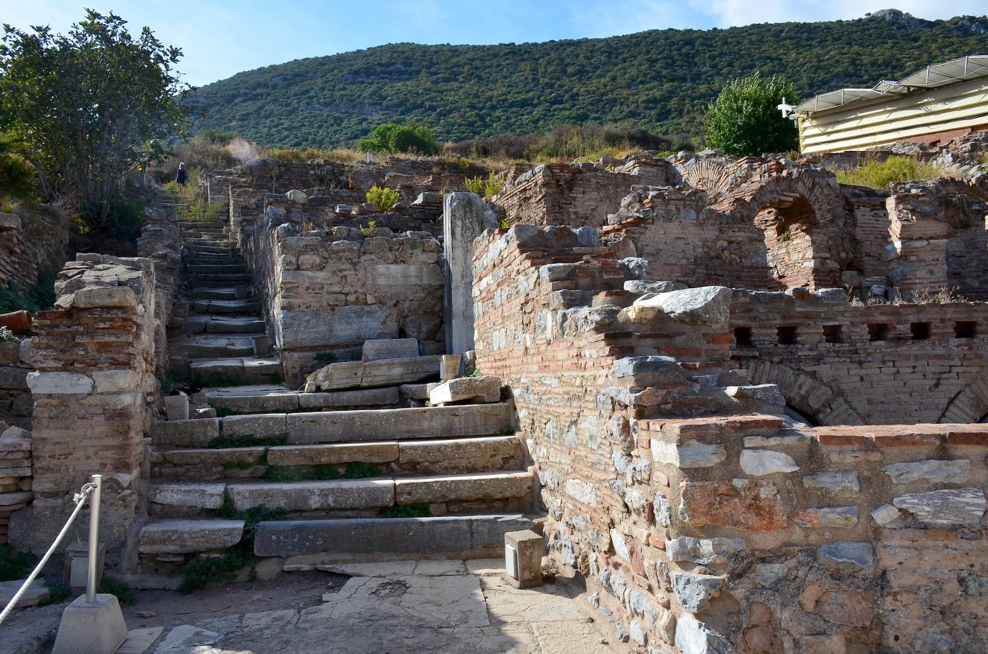 Steps leading up to Terrace House 1 behind Alytarch's Stoa