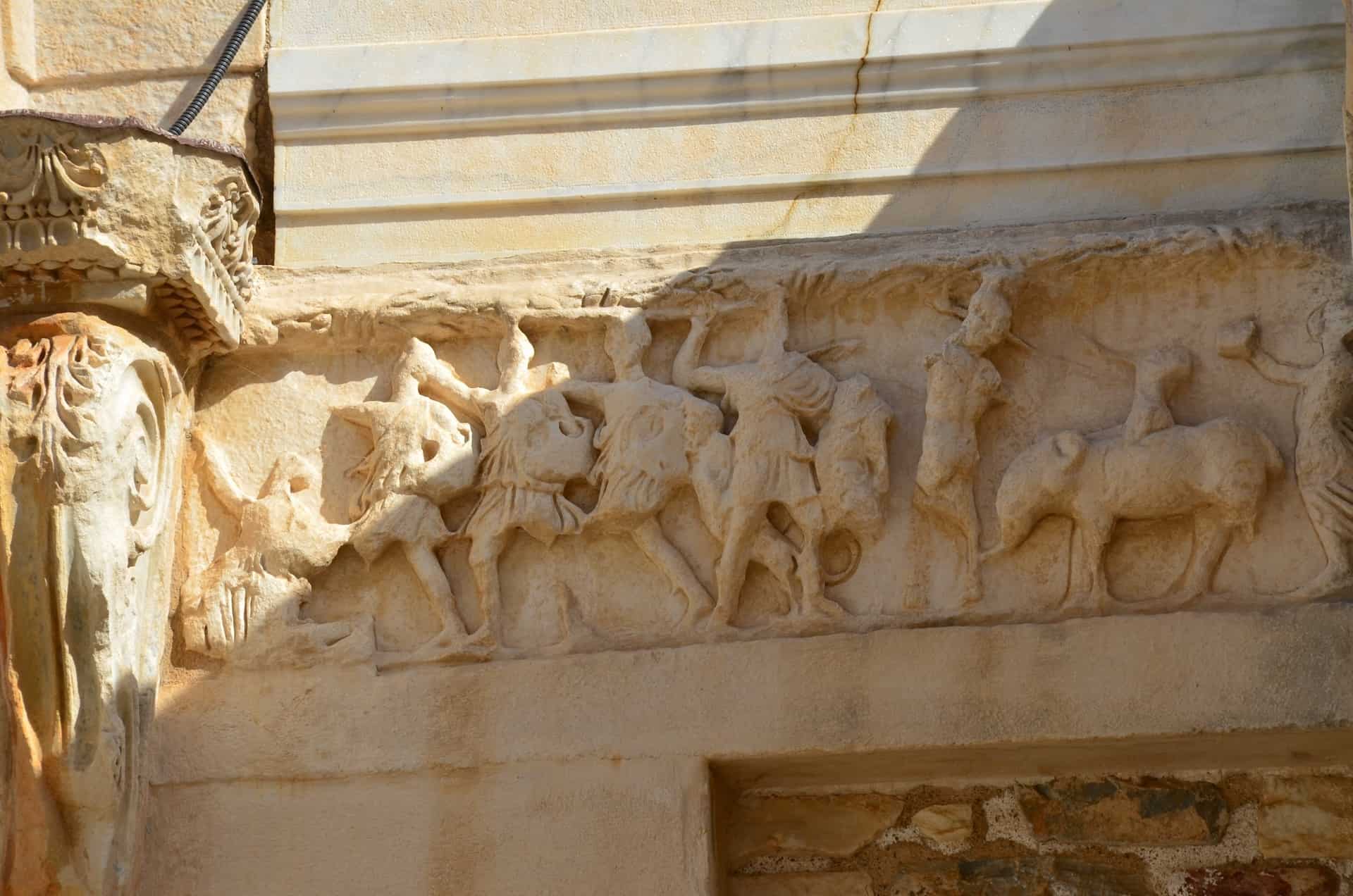 Replica frieze on the Temple of Hadrian