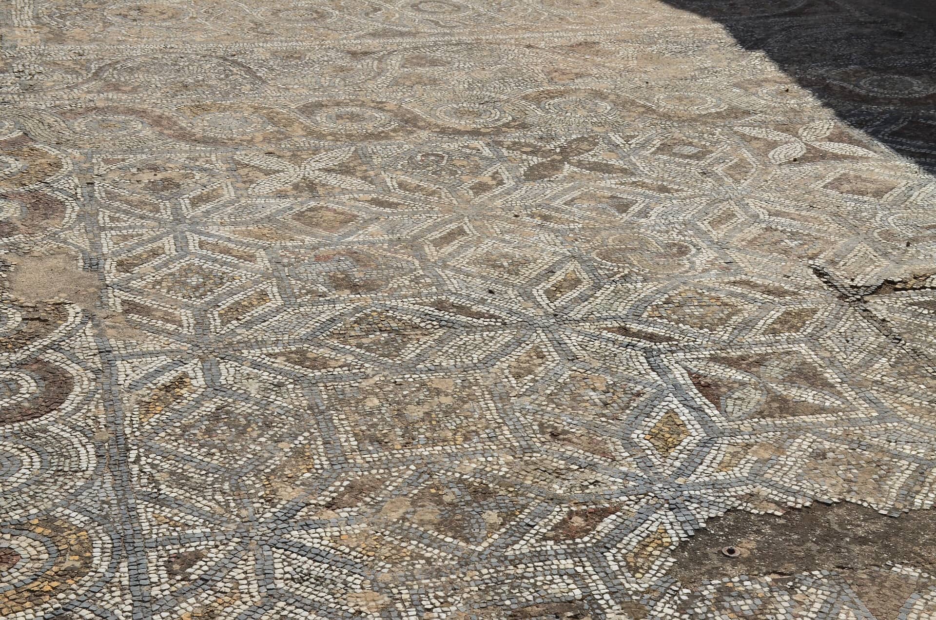 Lower end of the mosaic on Alytarch's Stoa