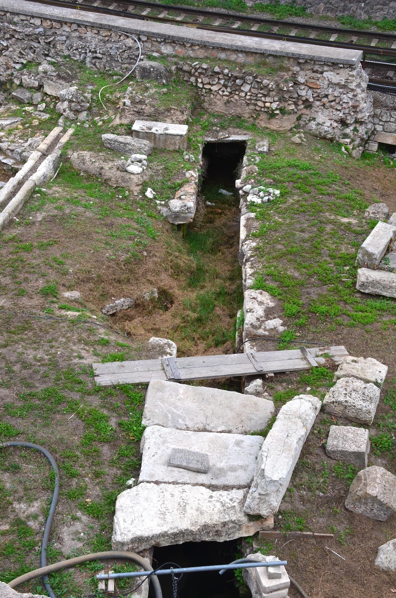 Great Drain running in front of the Stoa Basileios at the Ancient Agora of Athens