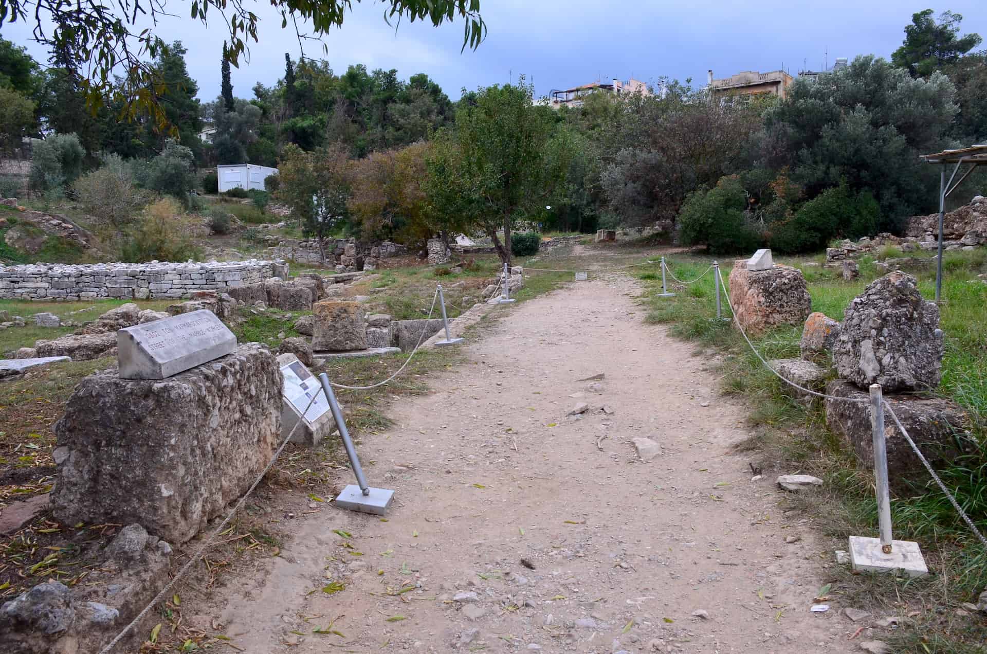Street of the Marble Workers at the Ancient Agora of Athens
