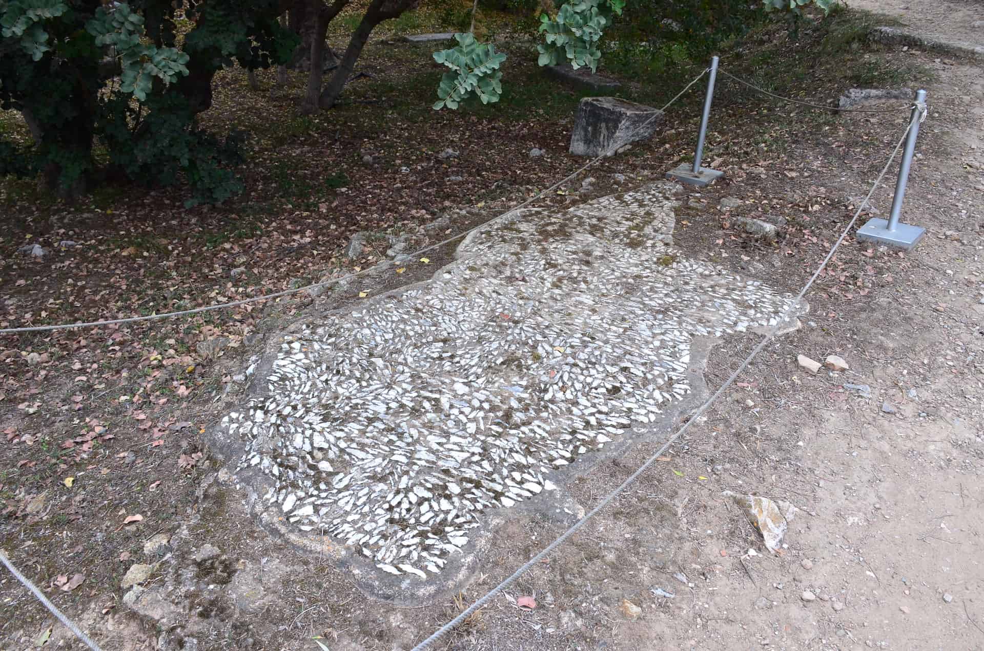 Mosaic floor at the Ancient Agora of Athens