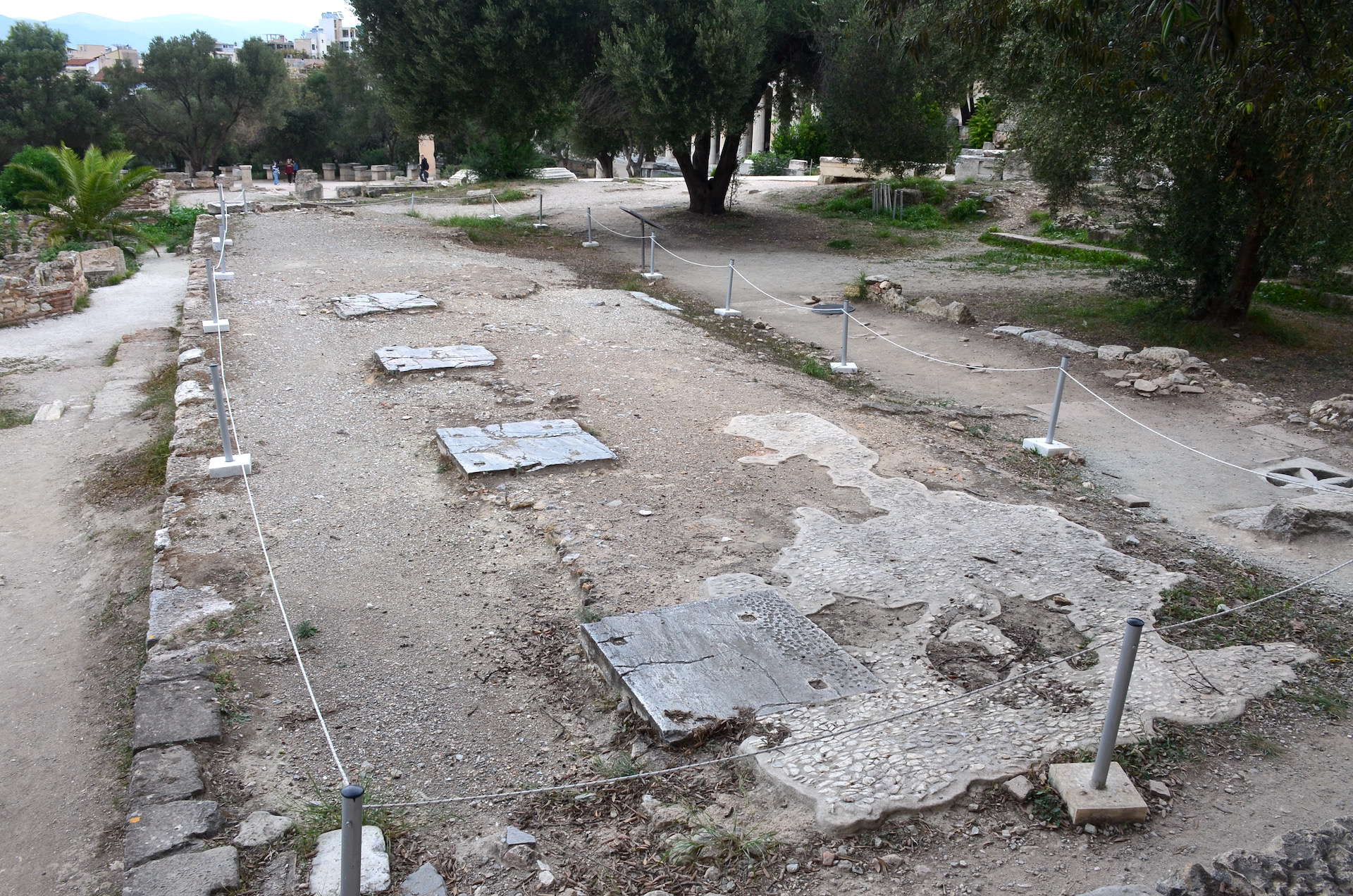 Marble blocks of the East Building at the Ancient Agora of Athens