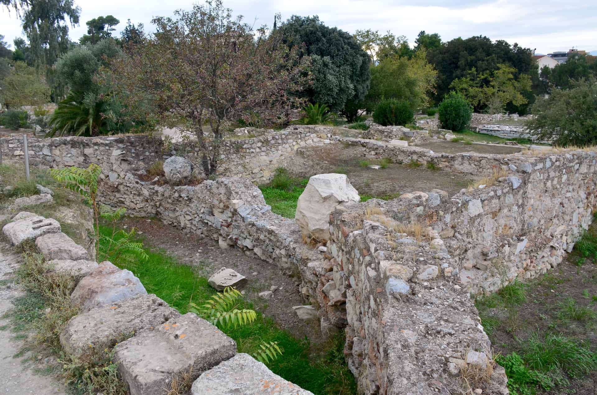 Part of the Palace of the Giants on the site of the Odeon of Agrippa at the Ancient Agora of Athens