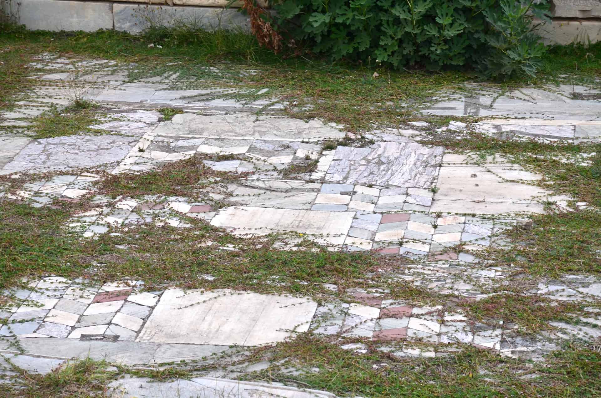 Tile floor of the stage of the Odeon of Agrippa at the Ancient Agora of Athens