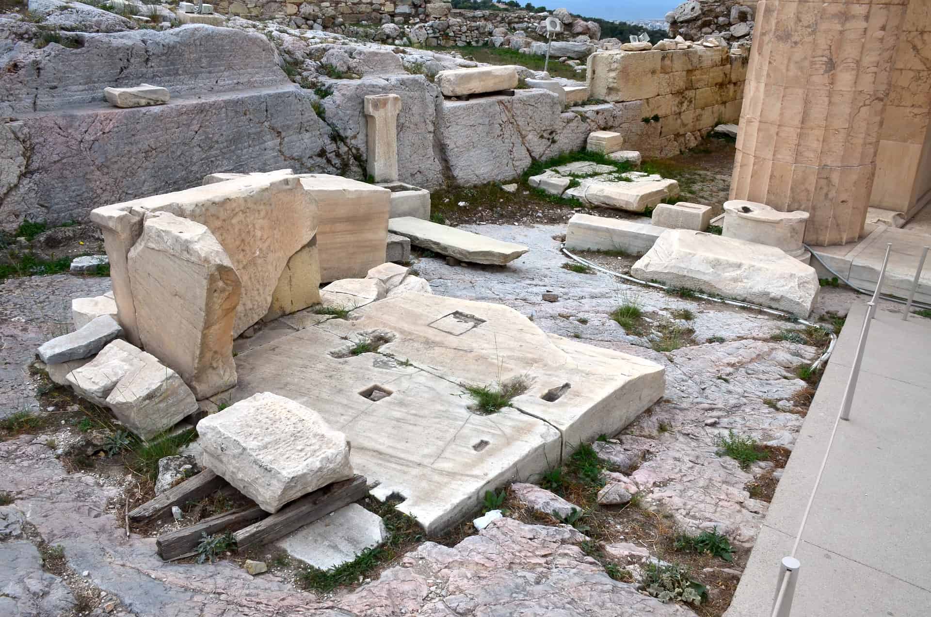 Shrine of Athena Hygieia and Hygieia at the Acropolis in Athens, Greece
