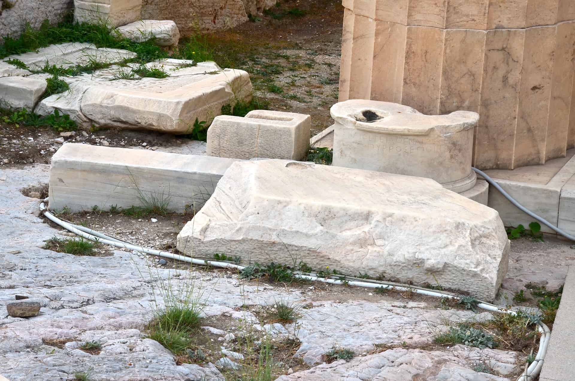 Statue base of the Shrine of Athena Hygieia and Hygieia