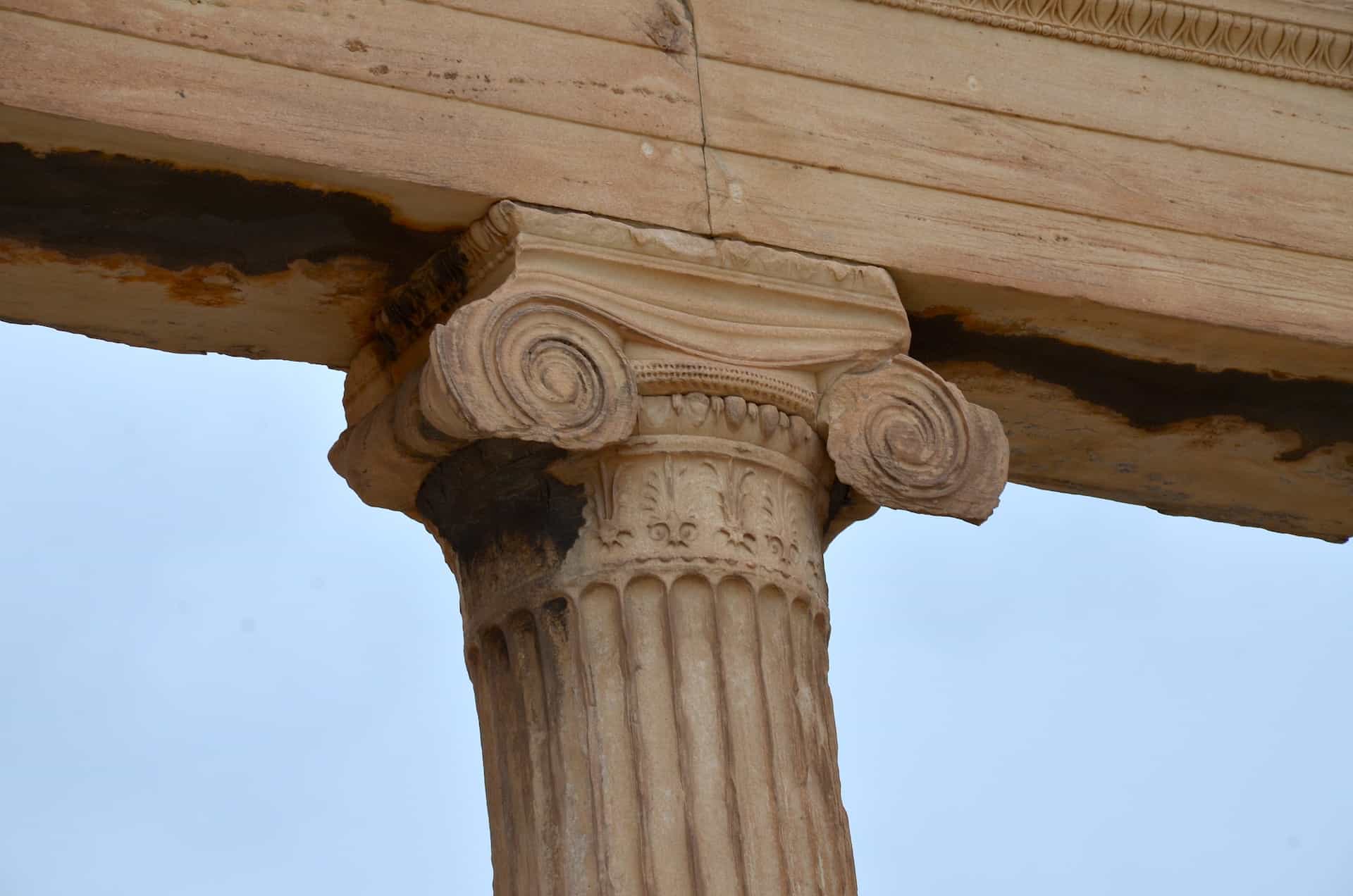 Column capital on the east façade of the Erechtheion