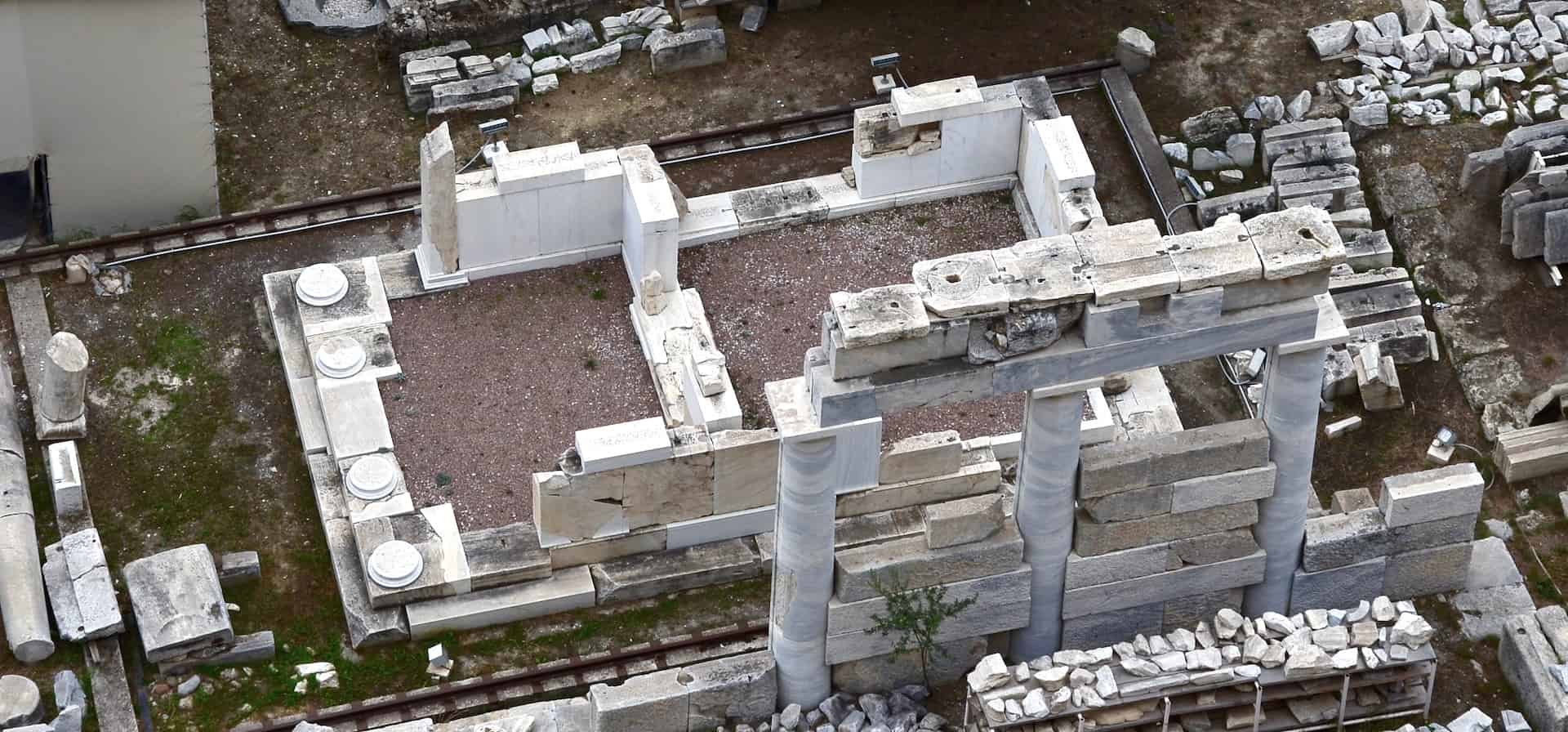 Aerial view of the Temple of Asclepius