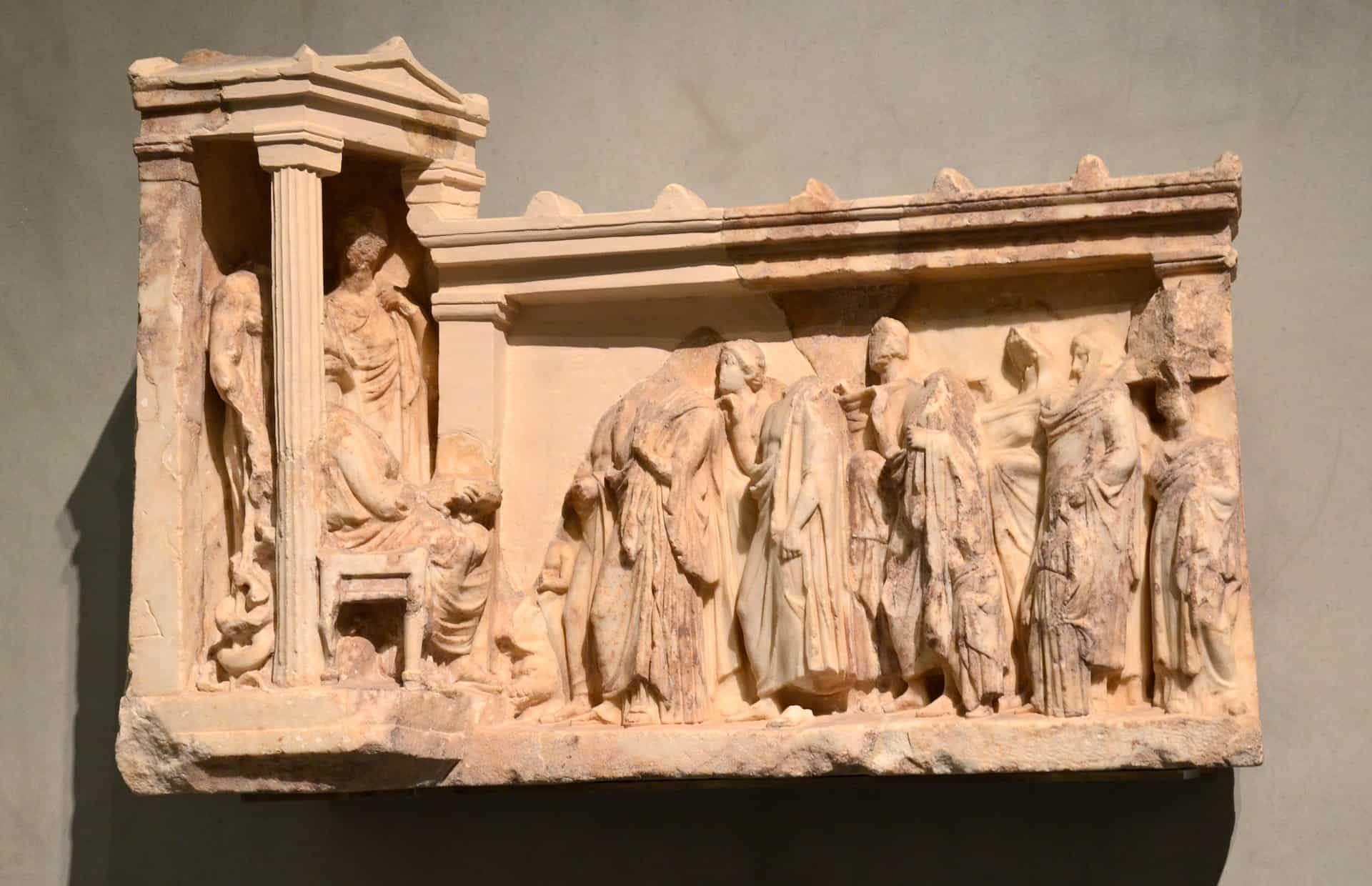 Relief in the form of a small temple and portico; c. 350 BC from the Asclepeion