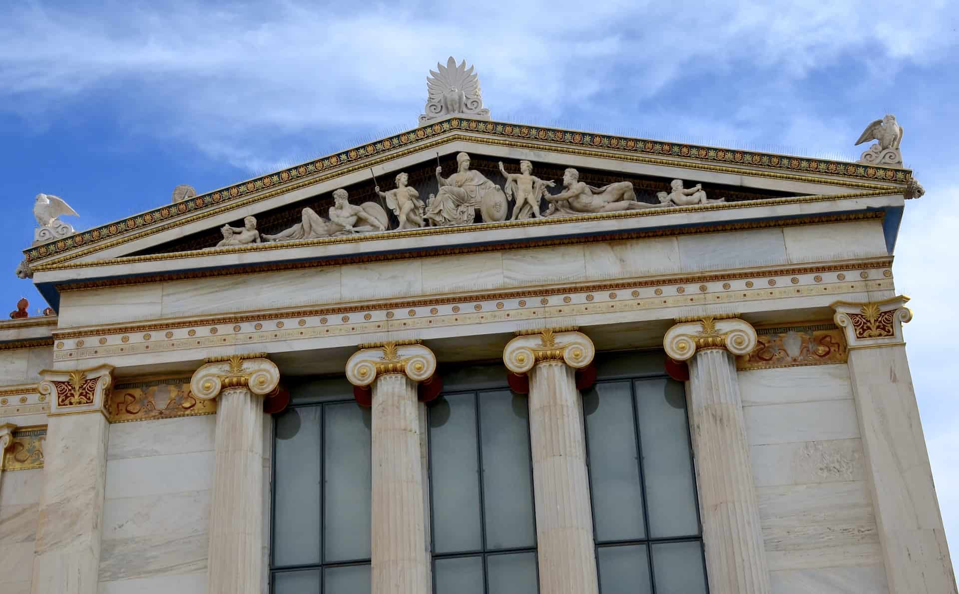 Northwest pediment of the north wing of the Academy of Athens