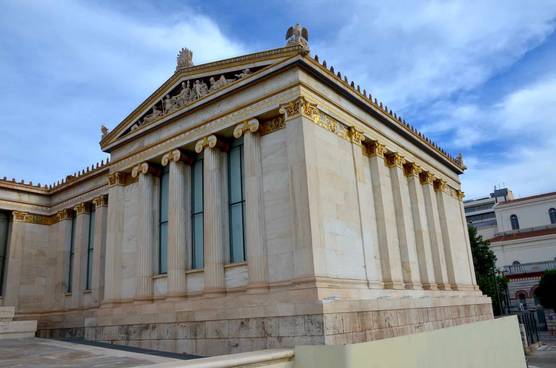 West side of the south wing of the Academy of Athens