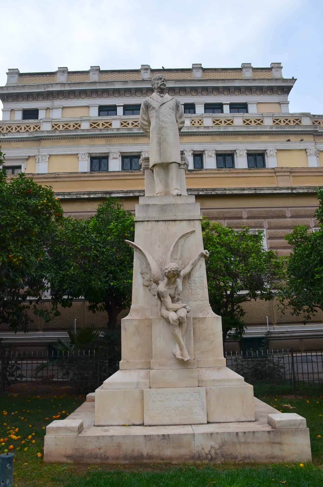 Statue of Charilaos Trikoupis at the Old Parliament House (National Historical Museum) in Athens, Greece