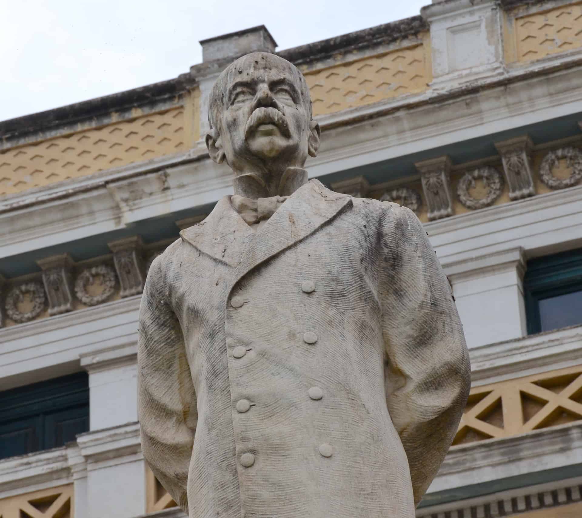 Statue of Charilaos Trikoupis at the Old Parliament House (National Historical Museum) in Athens, Greece