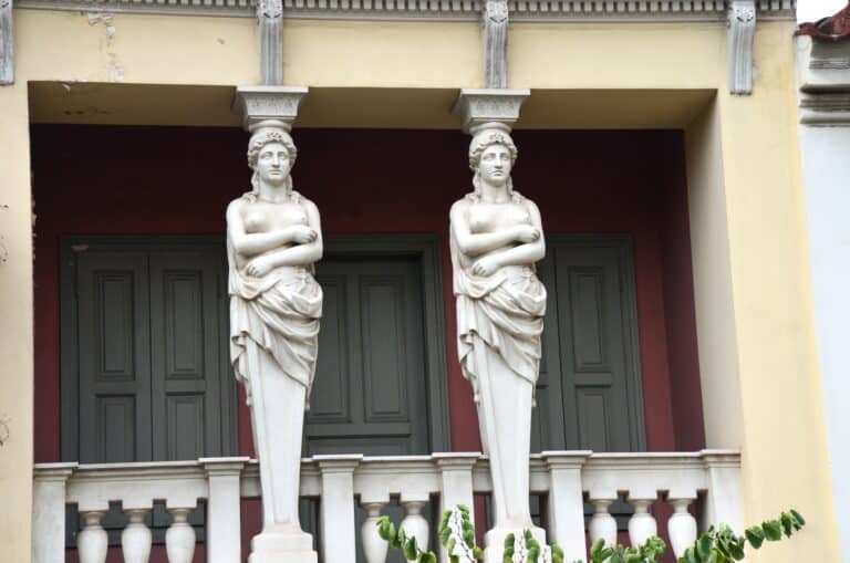 House with Caryatids in Kerameikos, Athens, Greece