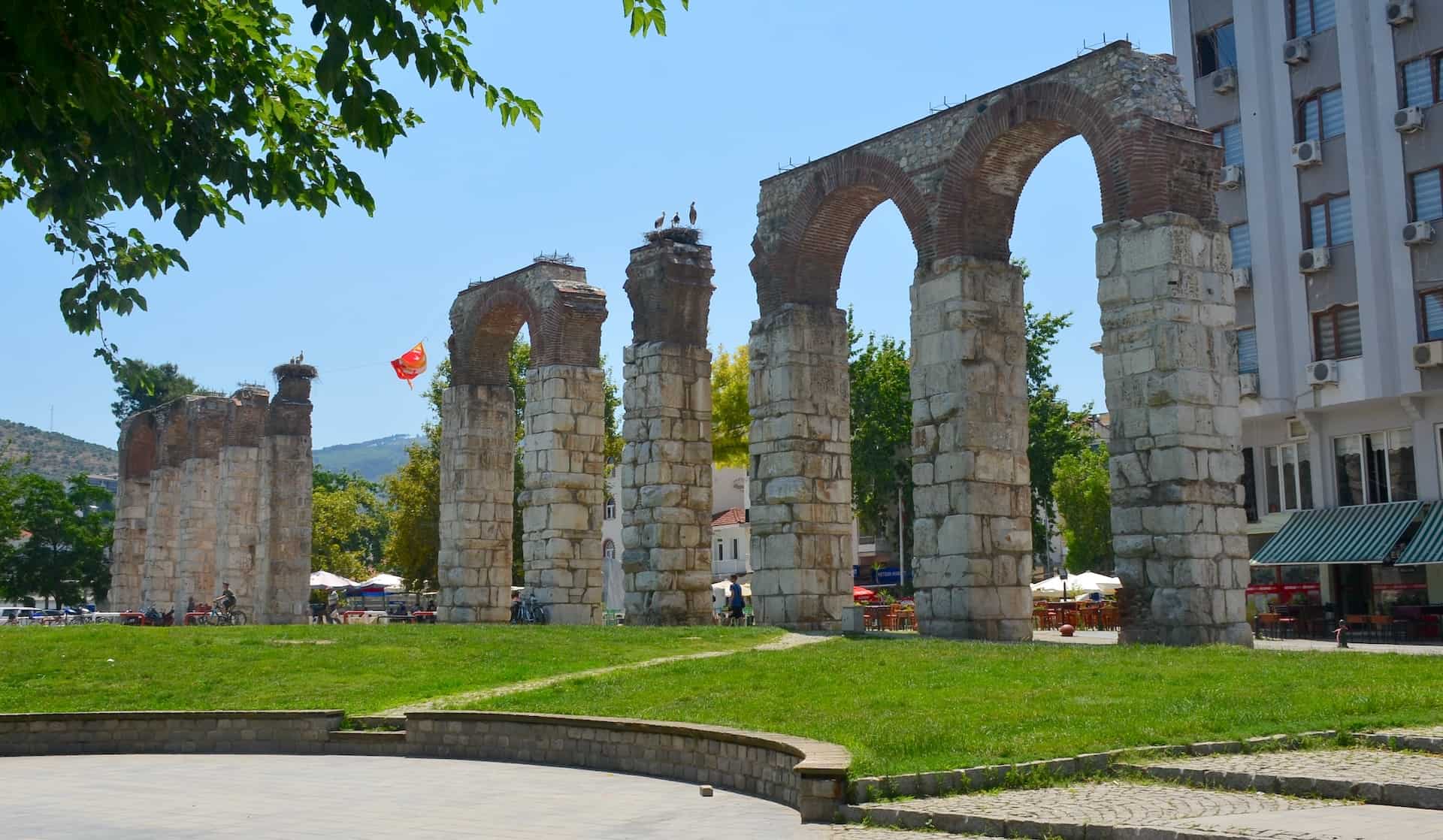 Tallest section of the Byzantine aqueduct in Selçuk, Turkey