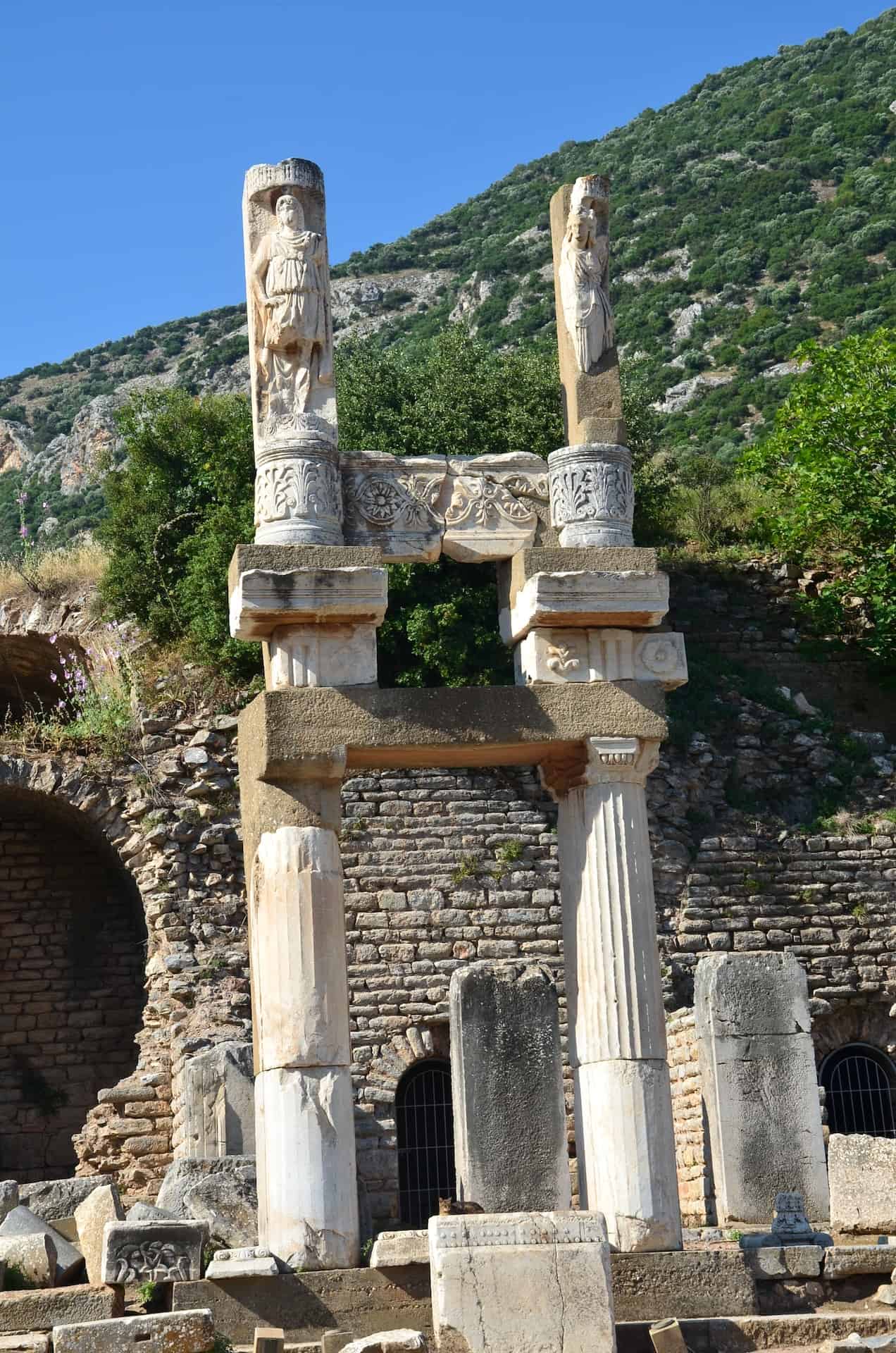 Reconstructed section of the façade of the Temple of Domitian at Ephesus