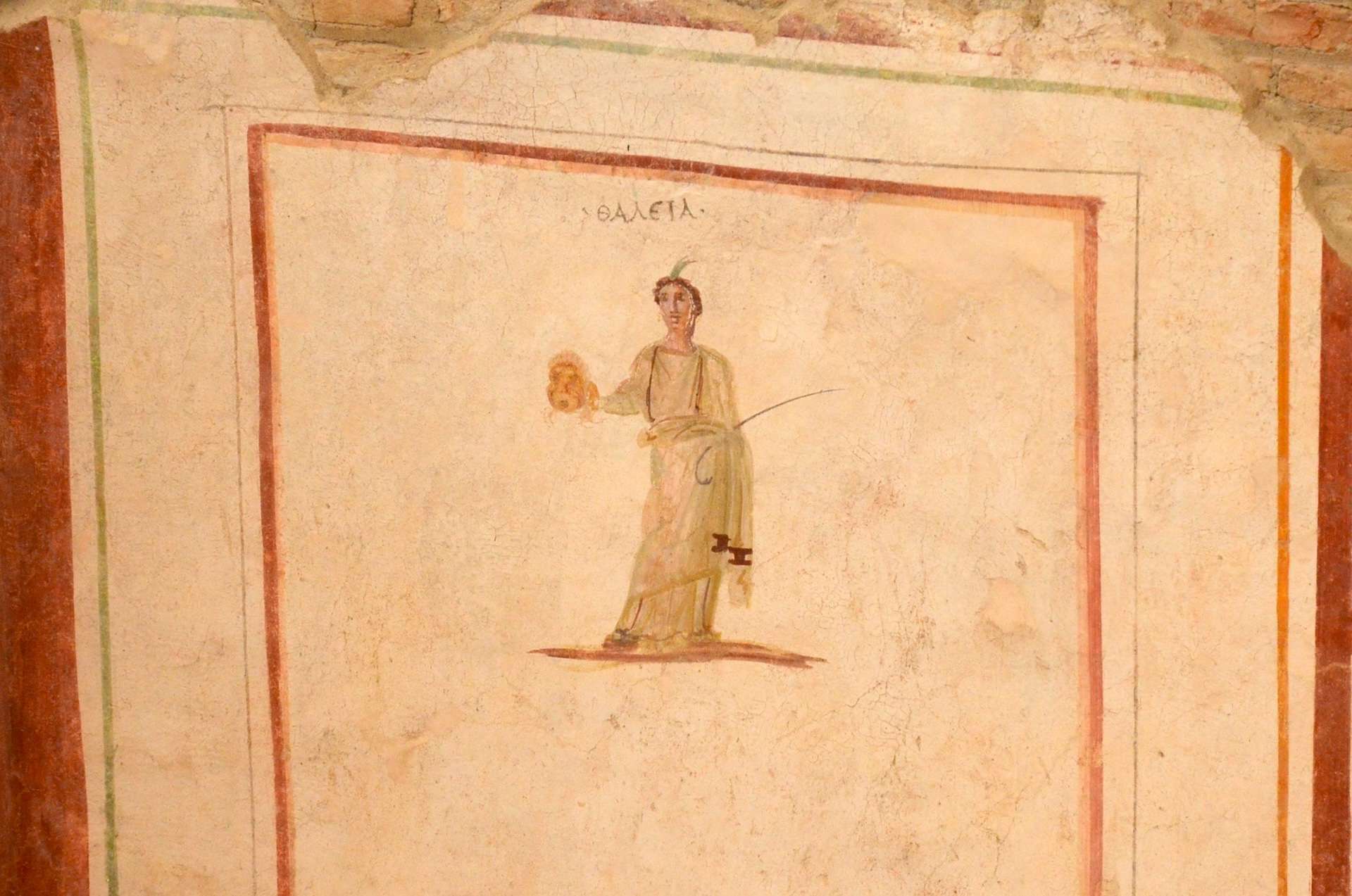 Fresco of Thalia in the Room of the Muses in Dwelling Unit 3