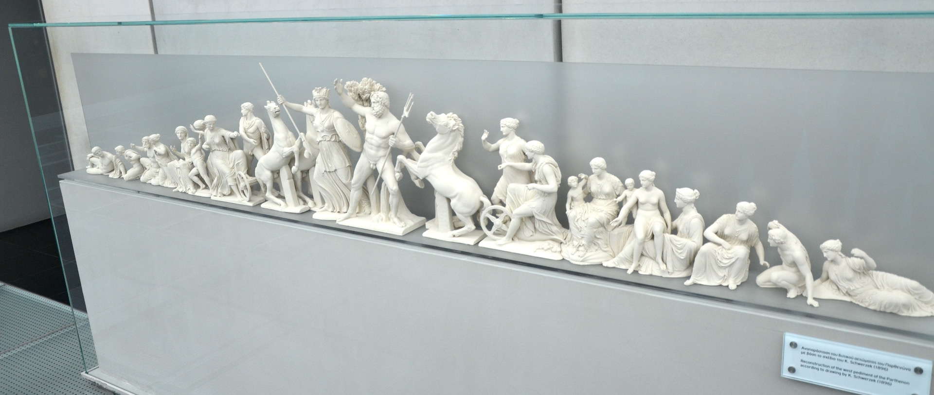 Model of the west pediment of the Parthenon