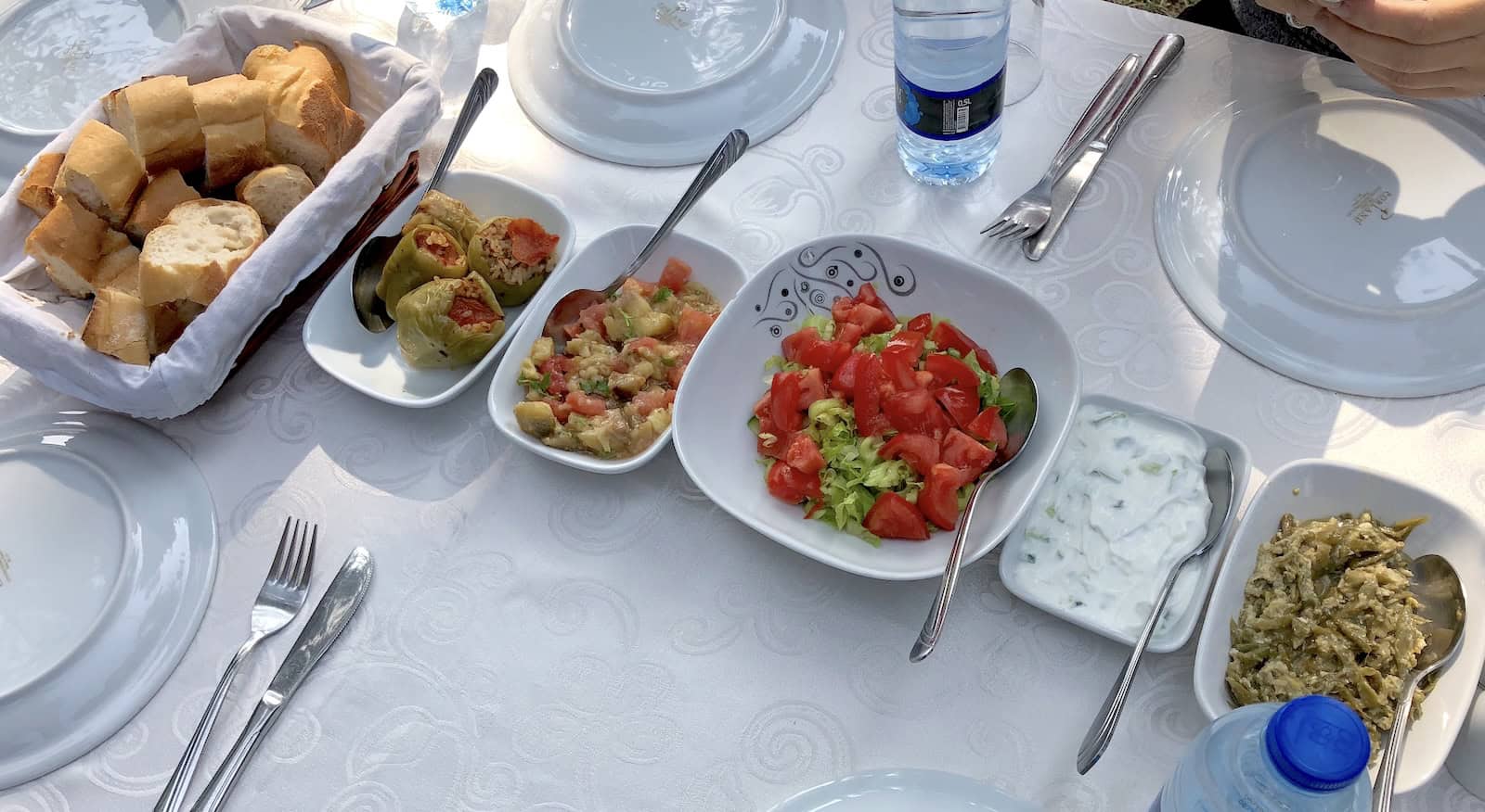 Meze dishes at Aladdin's Rug Warehouse