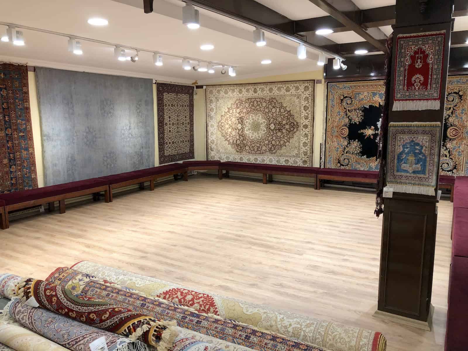 Showroom at Aladdin's Rug Warehouse