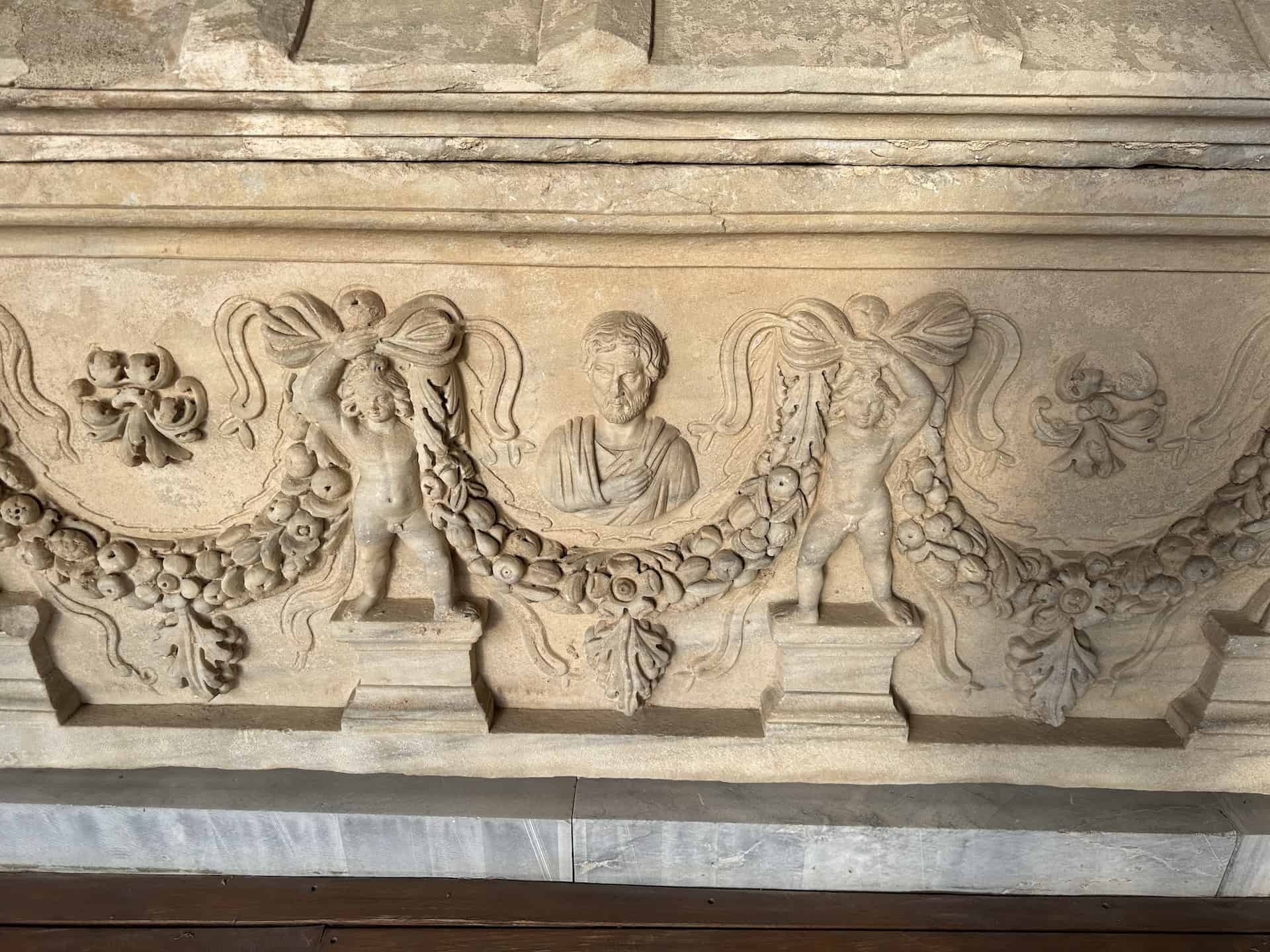 Detail on a sarcophagus