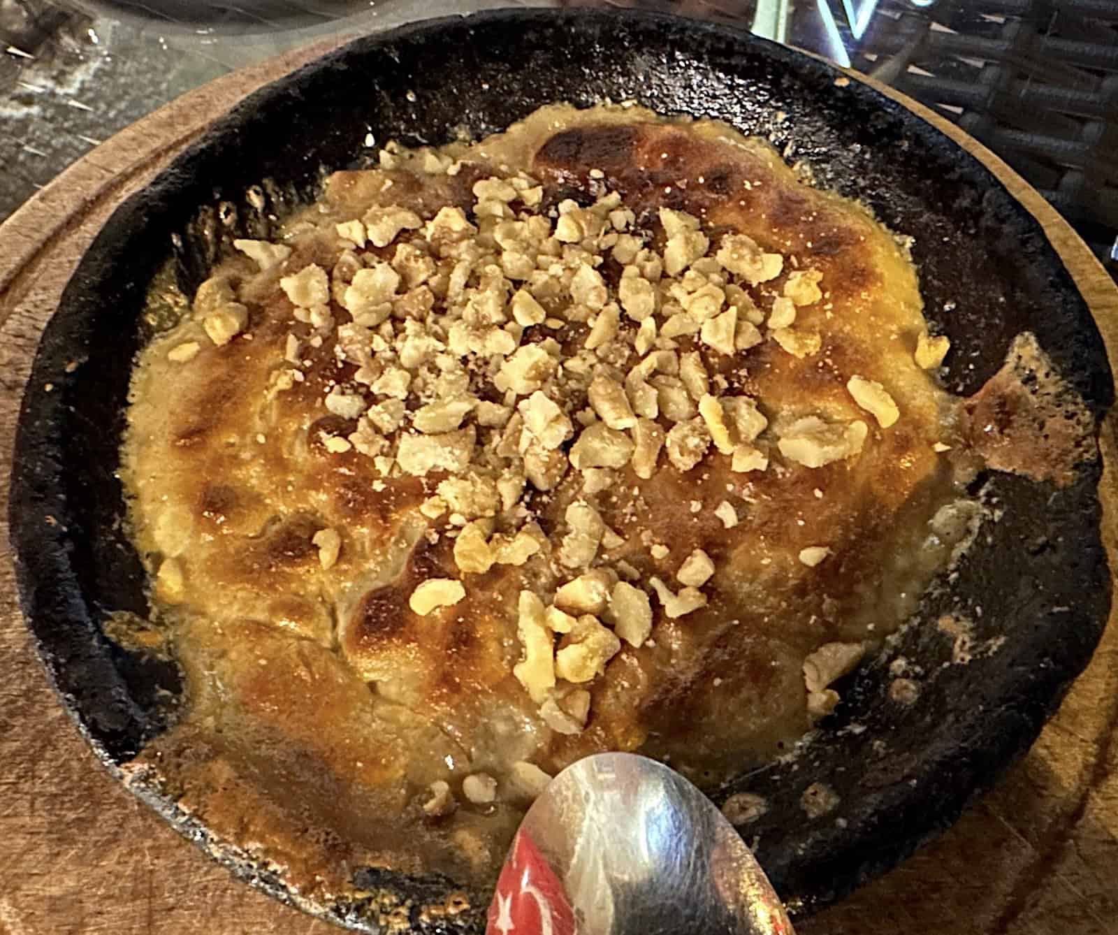 Baked halva at Agora Restaurant