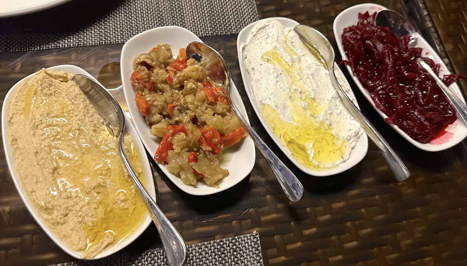 Meze sampler at Ayasoluk Restaurant in Selçuk, Turkey