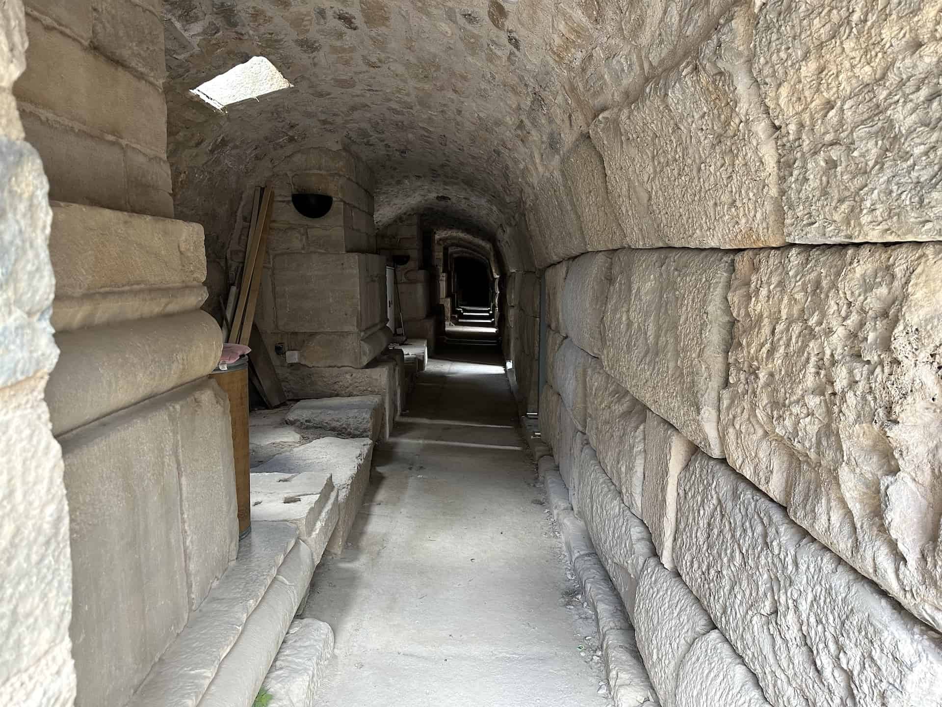 Tunnel behind the stage of the Great Theatre at Ephesus
