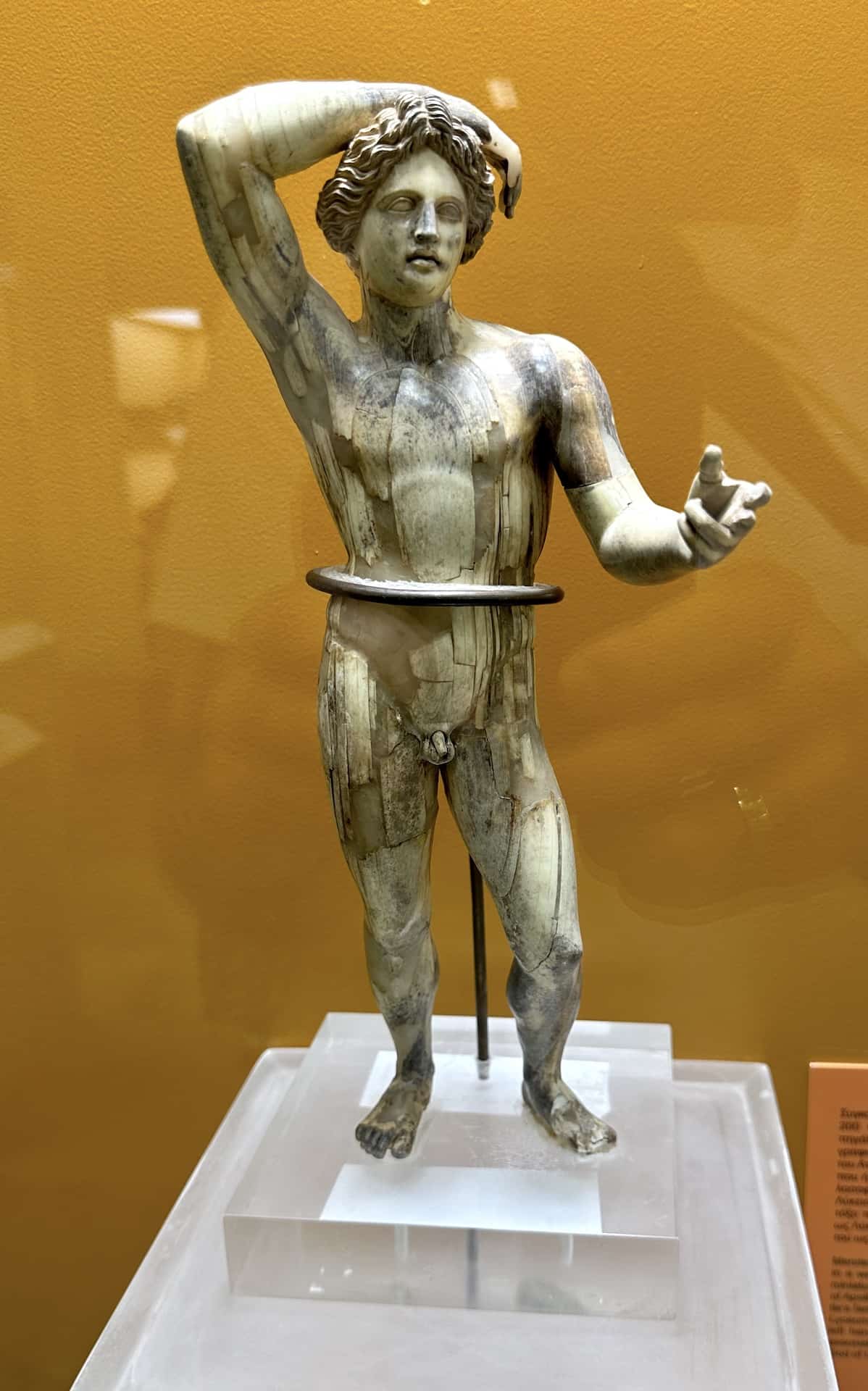 Ivory statuette of Apollo Lykeios; 3rd century in the Museum of the Ancient Agora in Athens