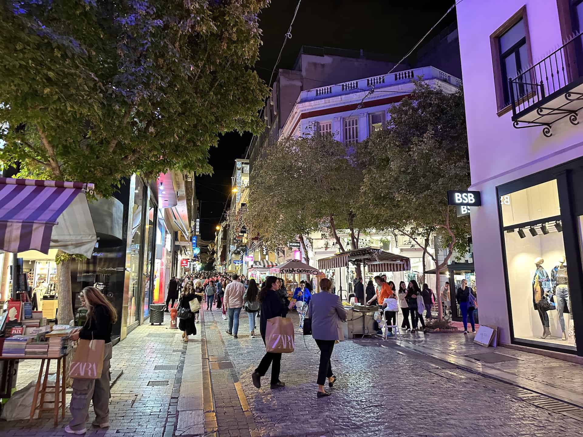 Ermou Street in Syntagma, Athens, Greece