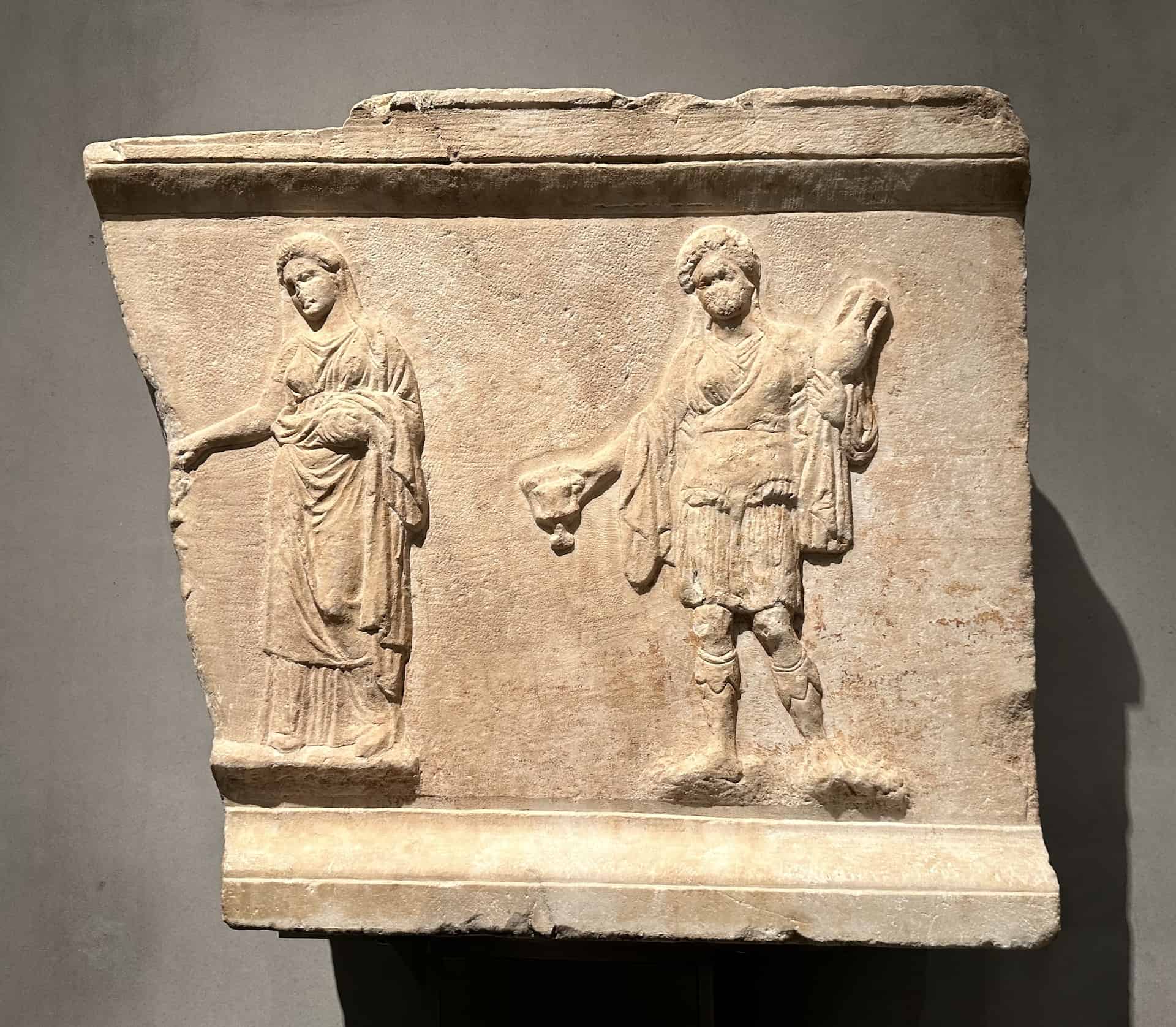 Relief plaque depicting Dionysus; early 4th century BC