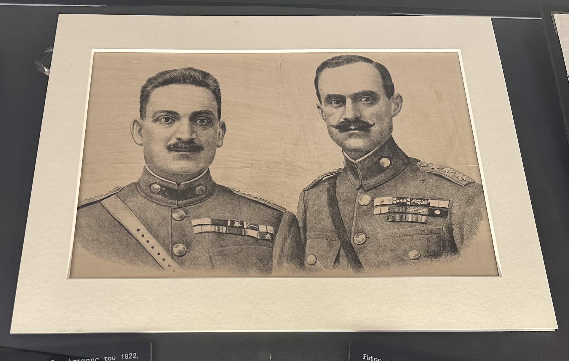 The leaders of the 11 September 1922 Revolution, Colonel Stylianos Gonatas (1876-1966) (left) and Colonel Nikolaos Plastiras (1883-1953) (right)