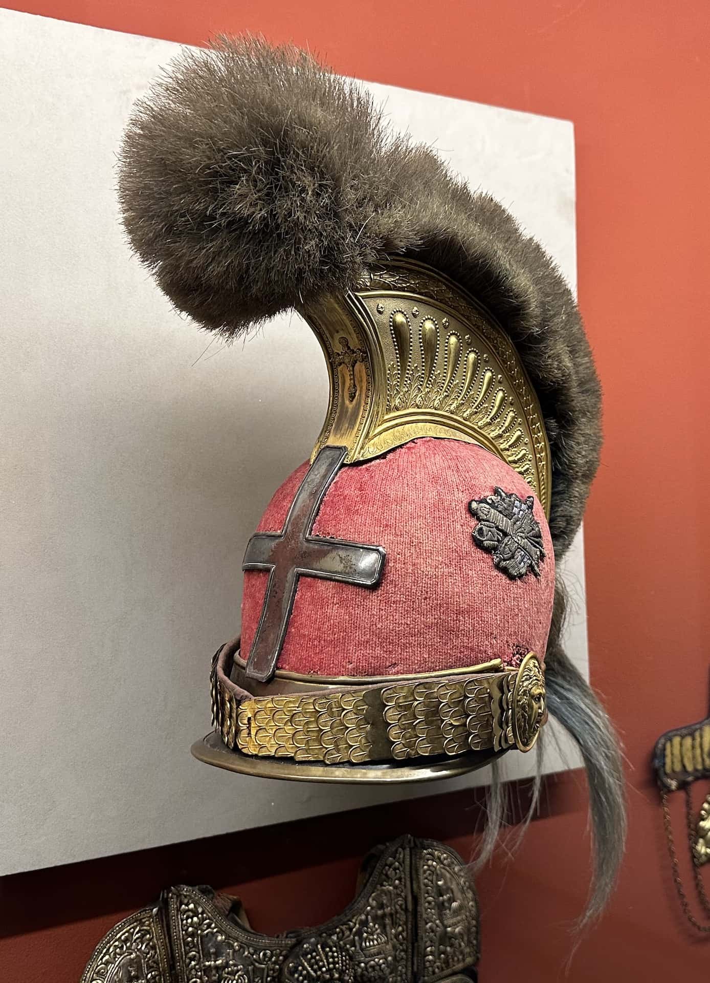 Helmet of Theodoros Kolokotronis at the National Historical Museum in Athens, Greece