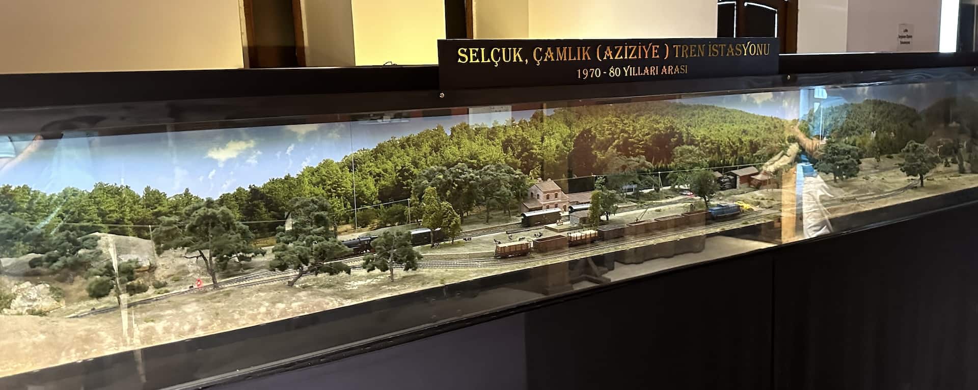 Model of the train station at the Selçuk City Memory Museum