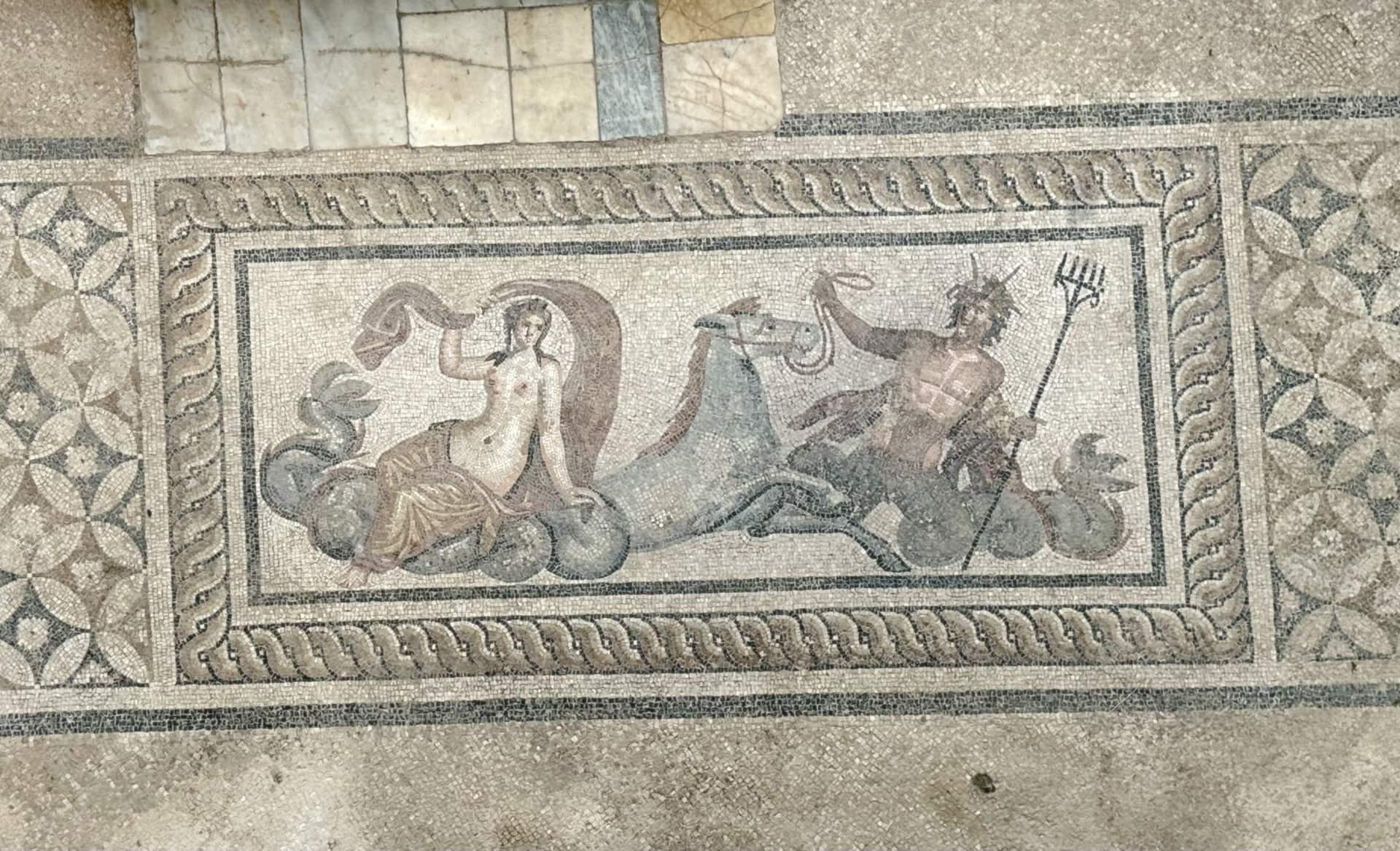 Mosaic of Triton and Nereid in Dwelling Unit 2 in the Terrace Houses at Ephesus