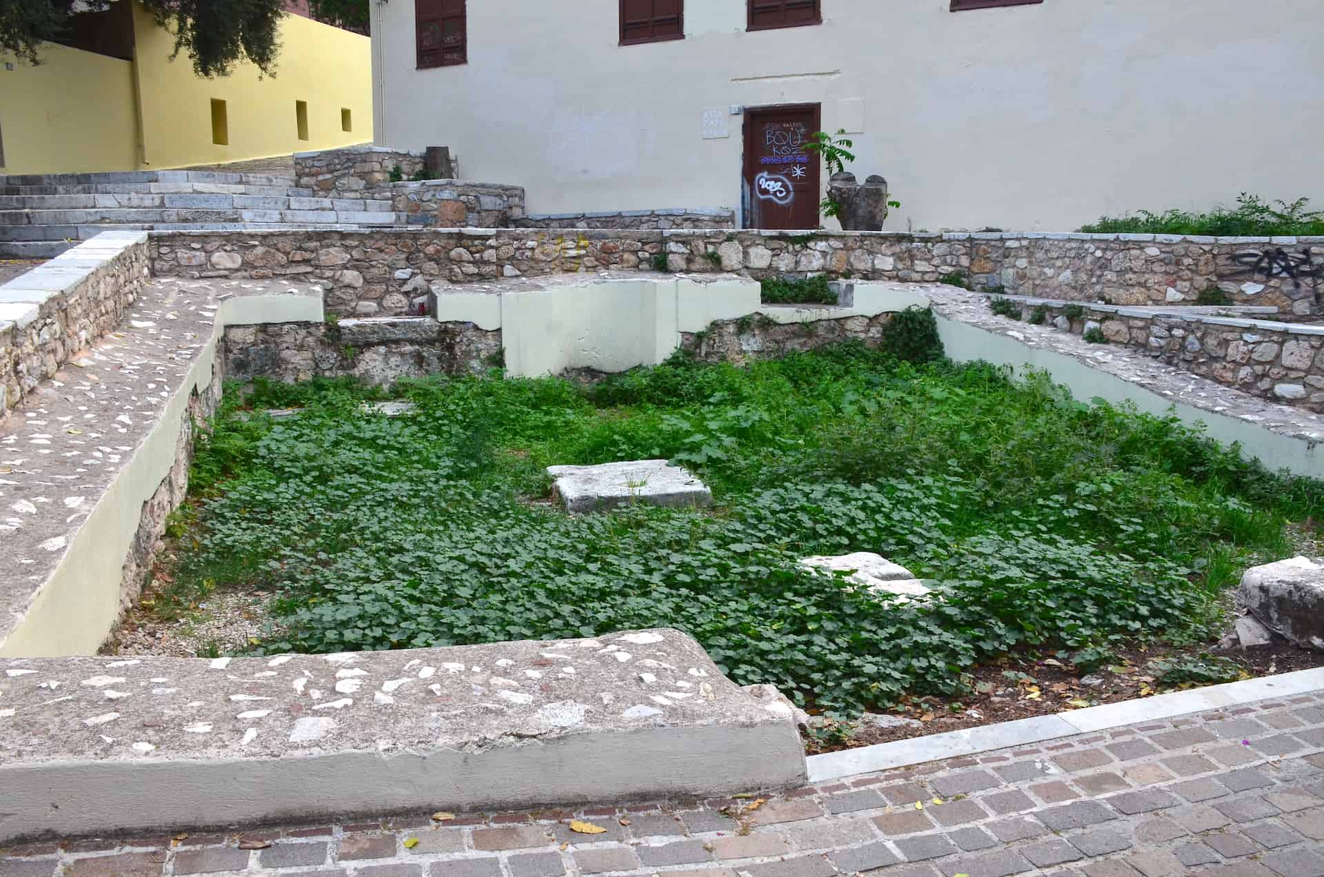 Foundations of the Small Mosque in Plaka, Athens, Greece