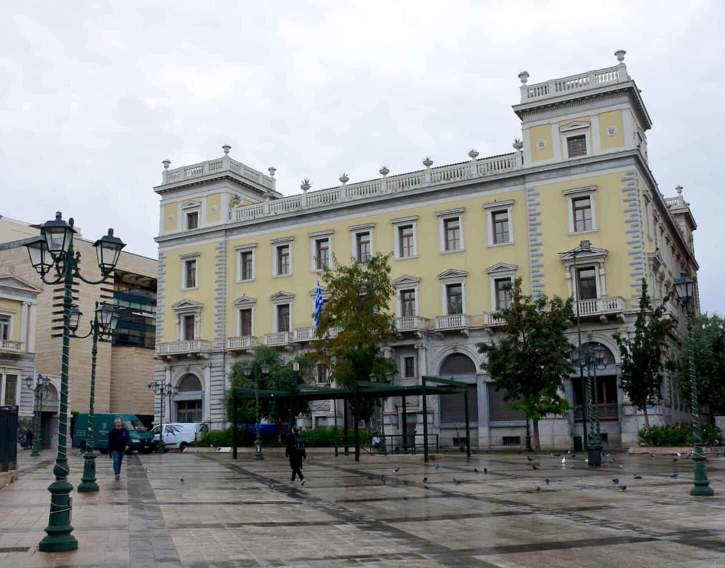 Melas Mansion on Kotzia Square in the Historic Center of Athens, Greece