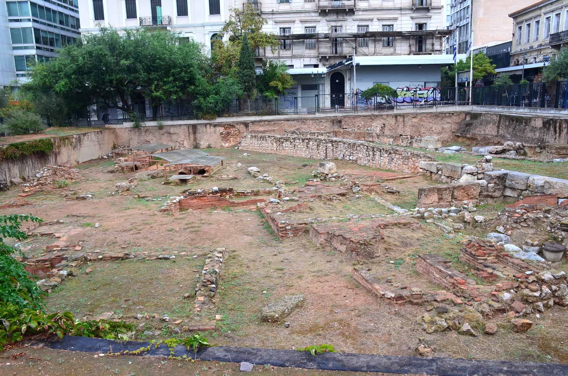 Archaeological site on Kotzia Square in the Historic Center of Athens, Greece