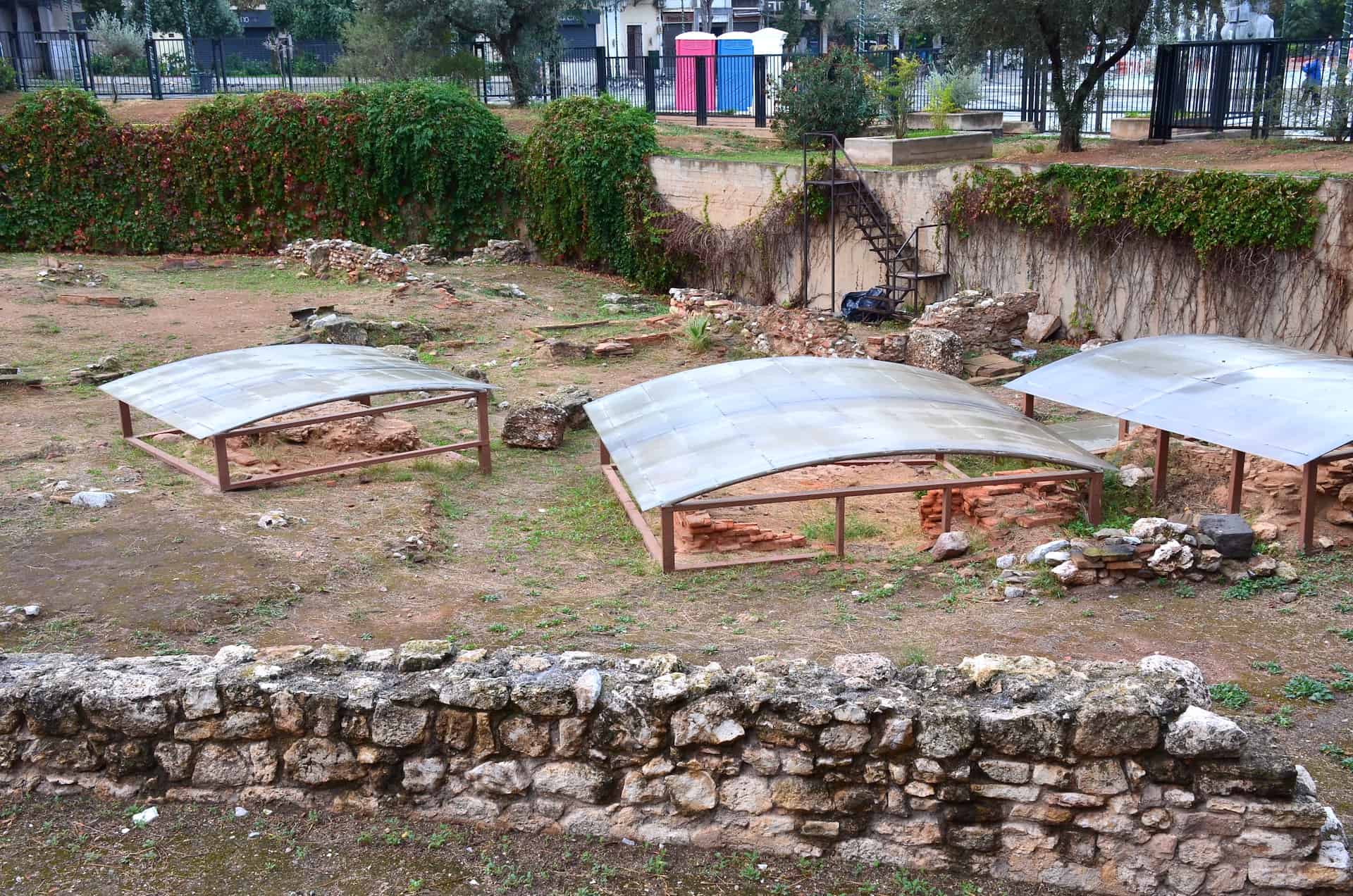 Kilns at the archaeological site on Kotzia Square in the Historic Center of Athens, Greece