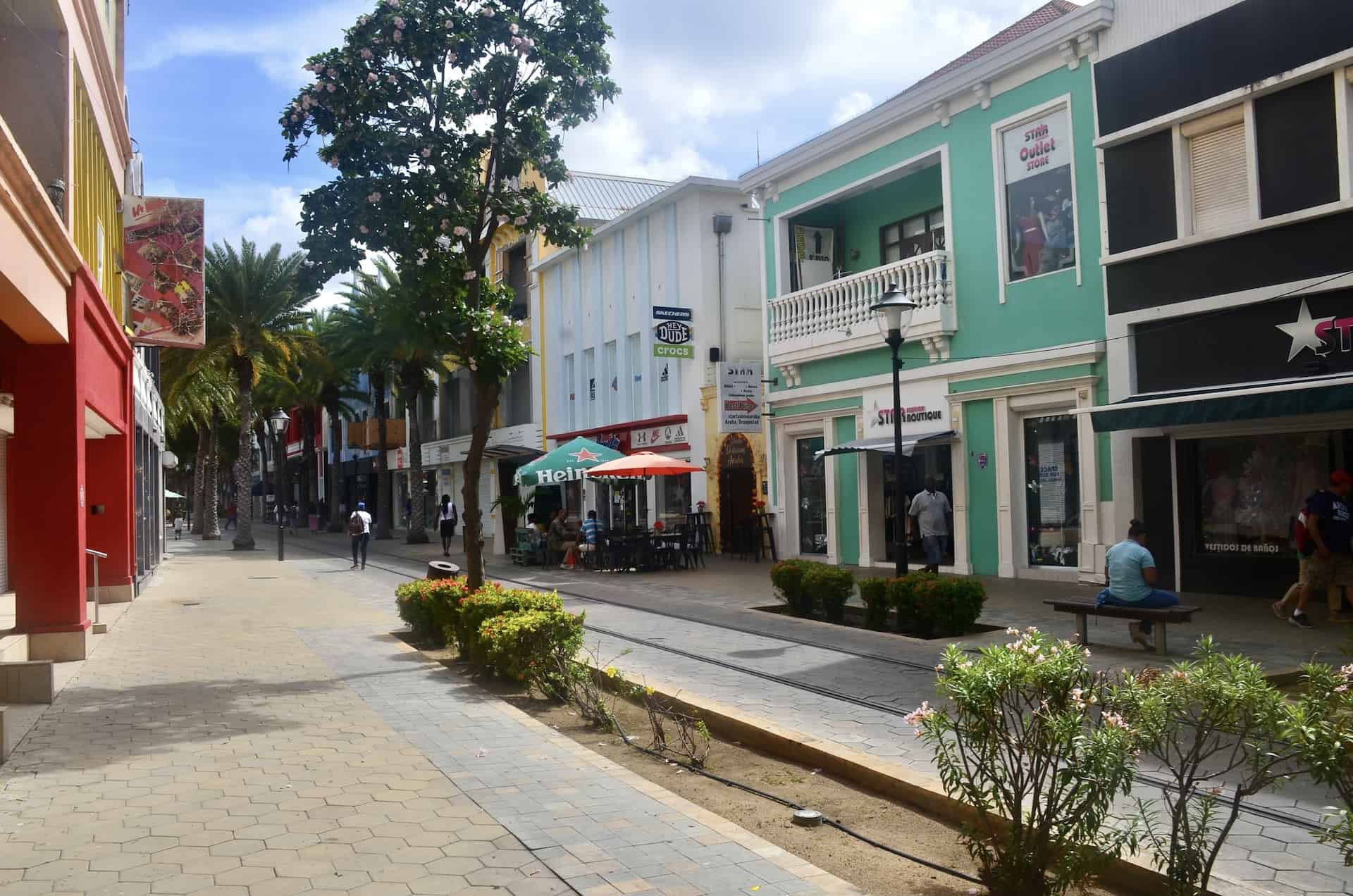Stores on Main Street in Oranjestad, Aruba