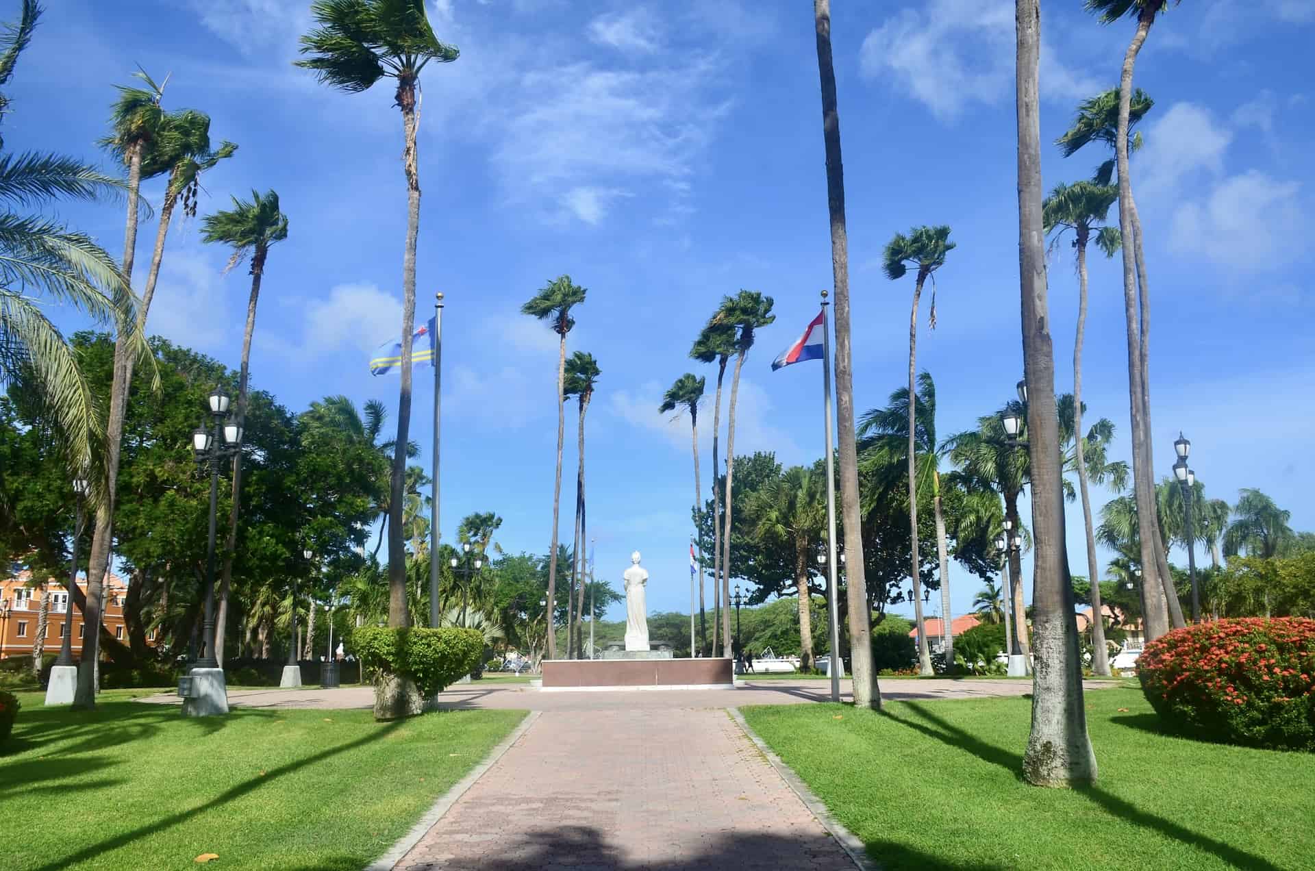 Wilhelmina Park in Oranjestad, Aruba