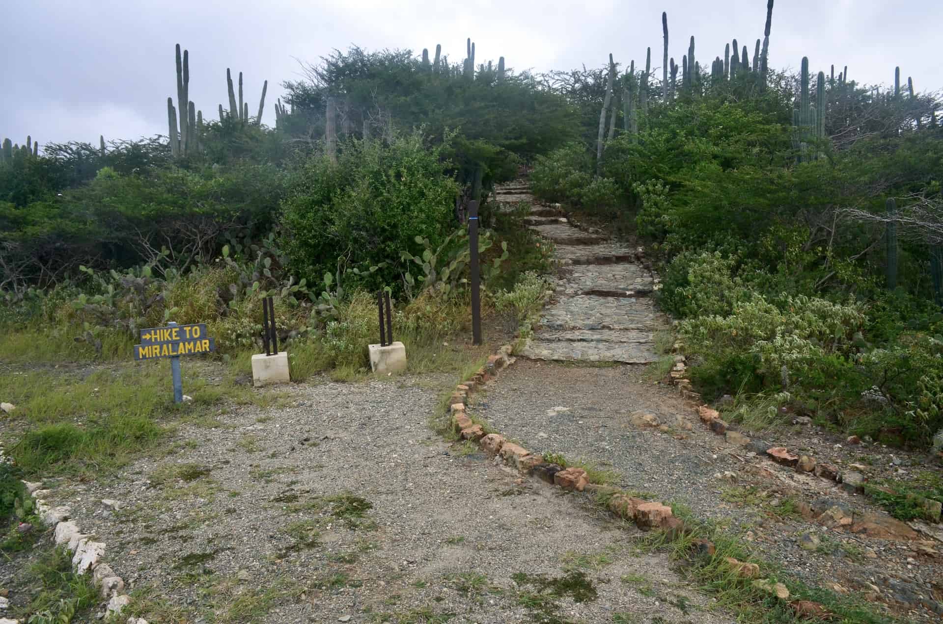 Miralamar trailhead at Arikok National Park in Aruba