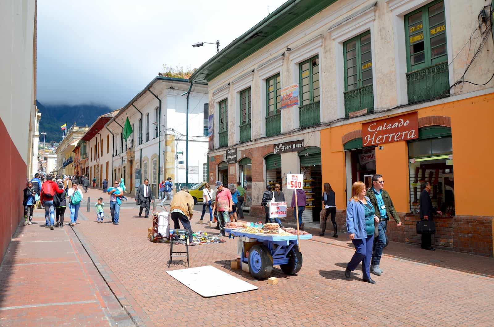 A street in La Candelaria, Bogotá, Colombia