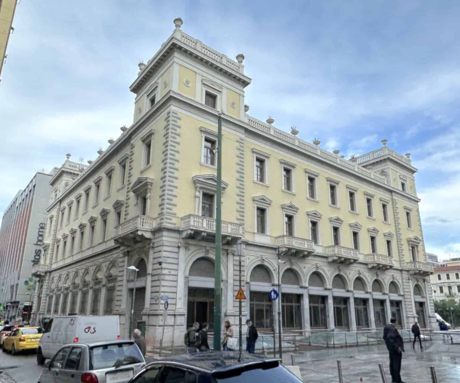 Melas Mansion on Kotzia Square in the Historic Center of Athens, Greece